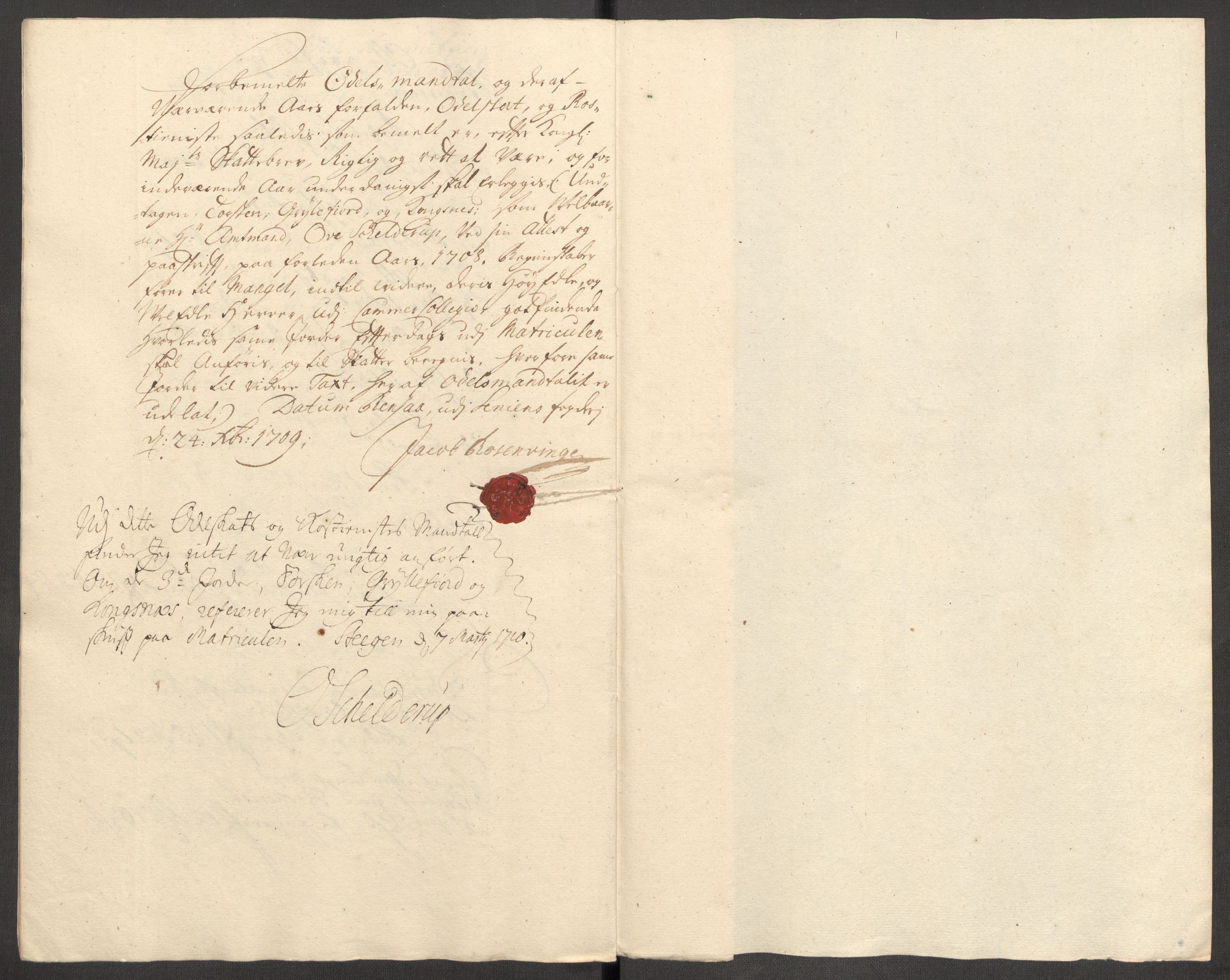 Rentekammeret inntil 1814, Reviderte regnskaper, Fogderegnskap, AV/RA-EA-4092/R68/L4757: Fogderegnskap Senja og Troms, 1708-1710, p. 195