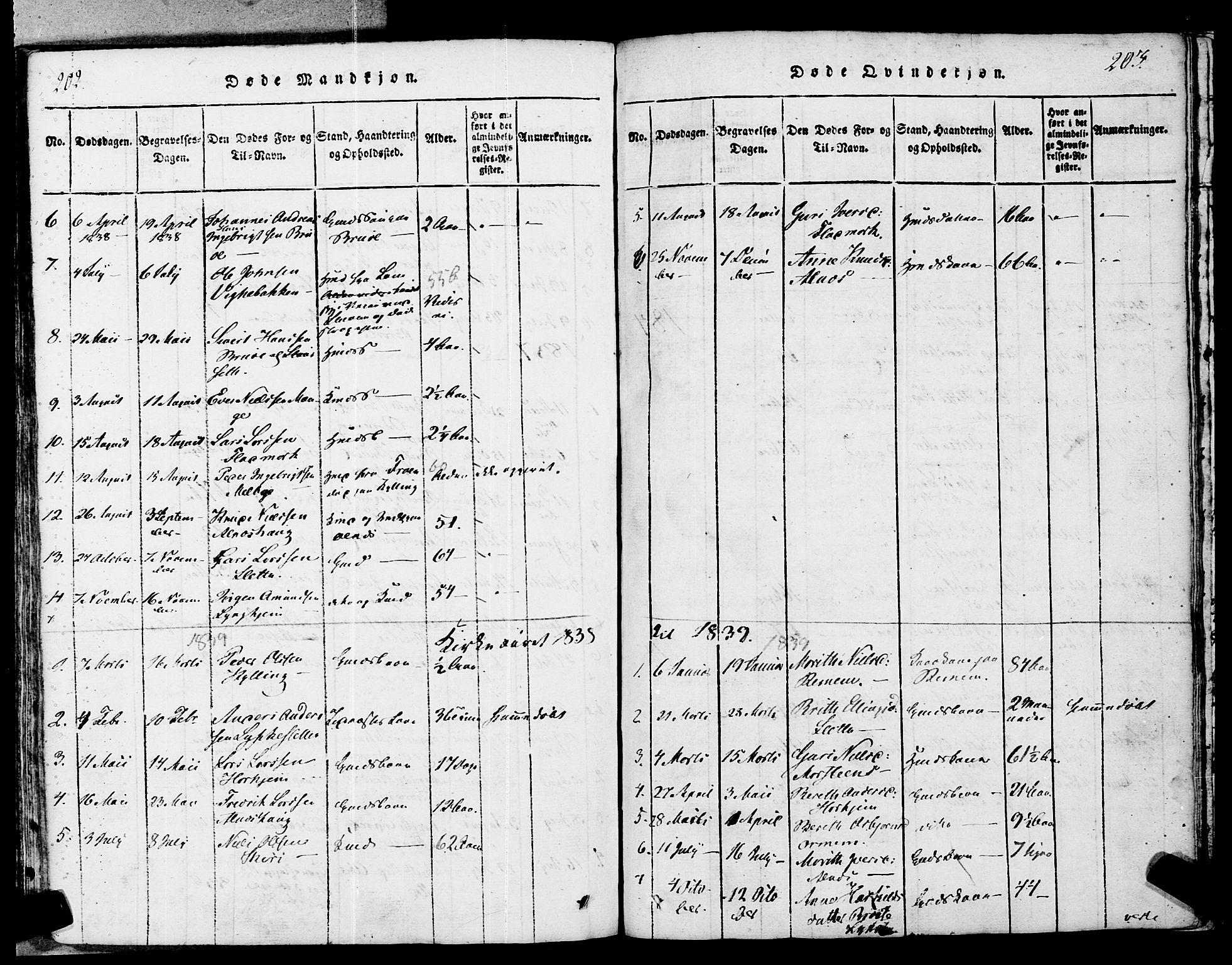 Ministerialprotokoller, klokkerbøker og fødselsregistre - Møre og Romsdal, SAT/A-1454/546/L0593: Parish register (official) no. 546A01, 1818-1853, p. 202-203