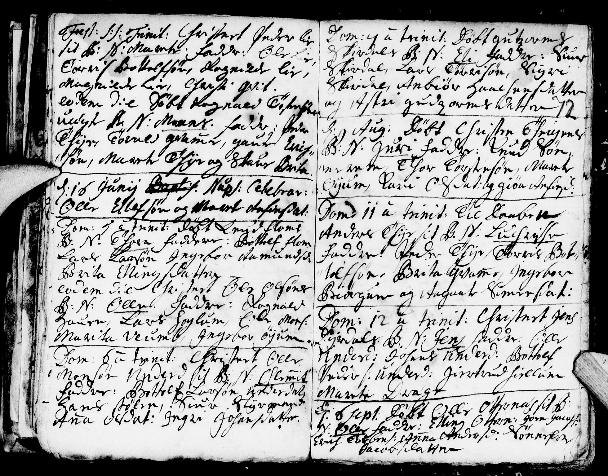 Aurland sokneprestembete, SAB/A-99937/H/Ha/Haa/L0001: Parish register (official) no. A 1, 1716-1734, p. 72