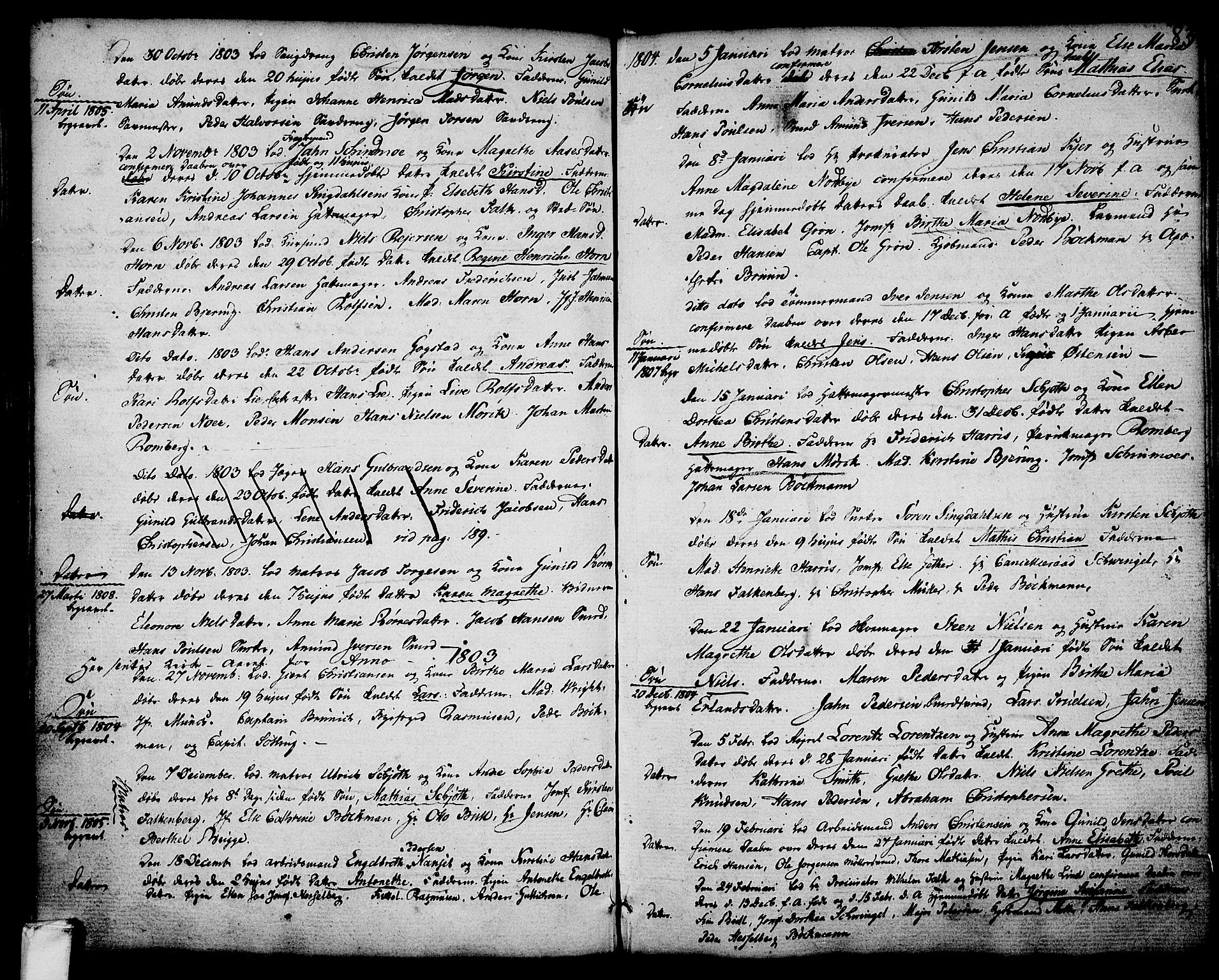 Larvik kirkebøker, AV/SAKO-A-352/G/Ga/L0001: Parish register (copy) no. I 1, 1785-1807, p. 83