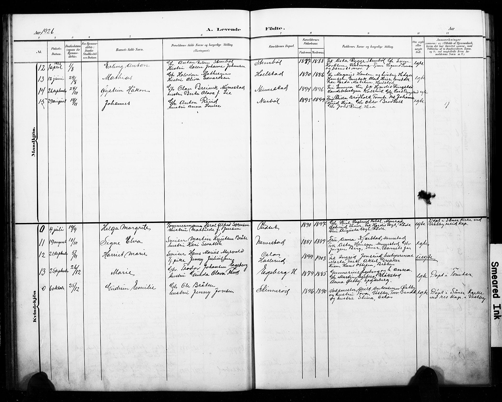 Hobøl prestekontor Kirkebøker, AV/SAO-A-2002/G/Gb/L0001: Parish register (copy) no. II 1, 1905-1929