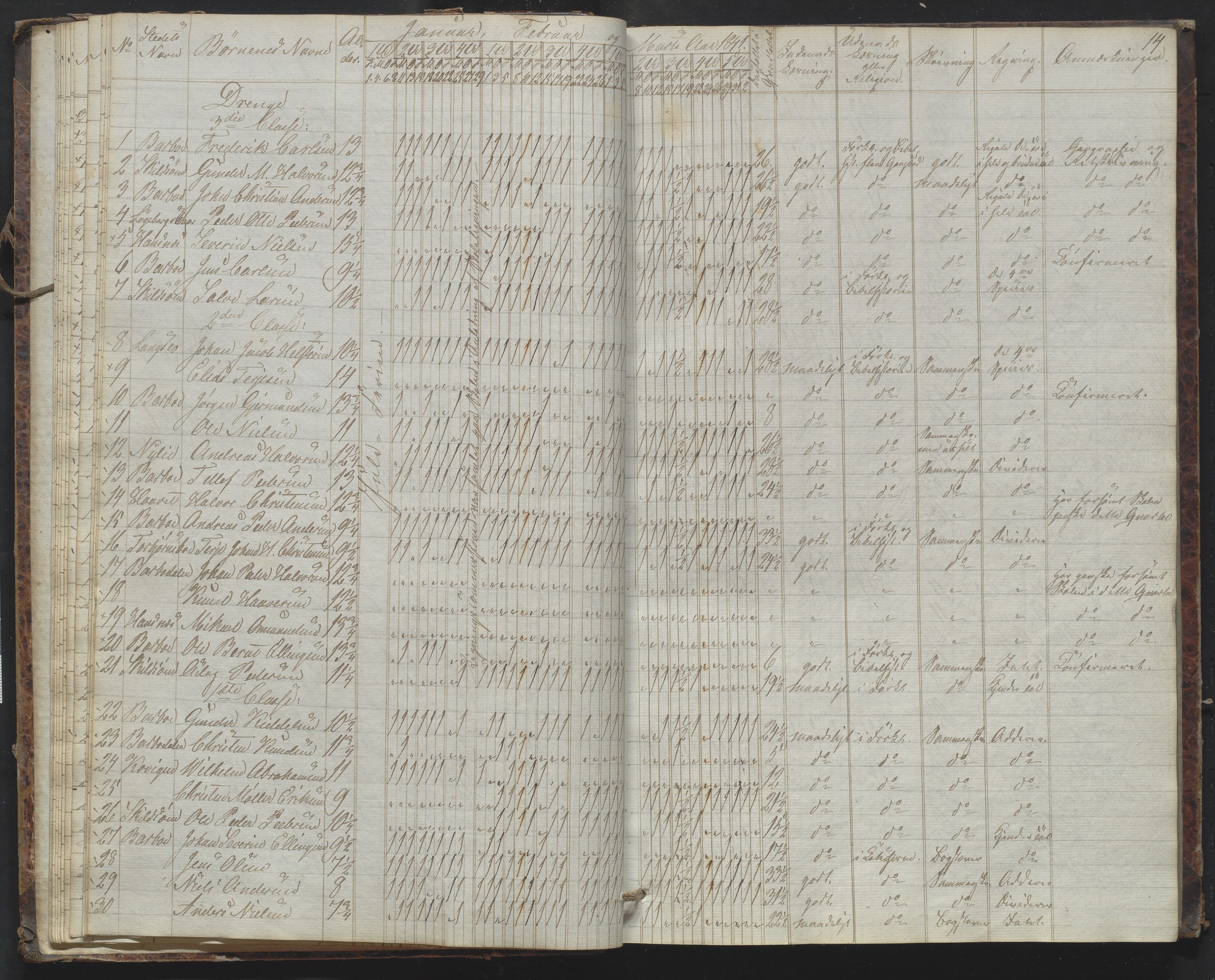 Arendal kommune, Katalog I, AAKS/KA0906-PK-I/07/L0172: Journal, 1840-1851, p. 14