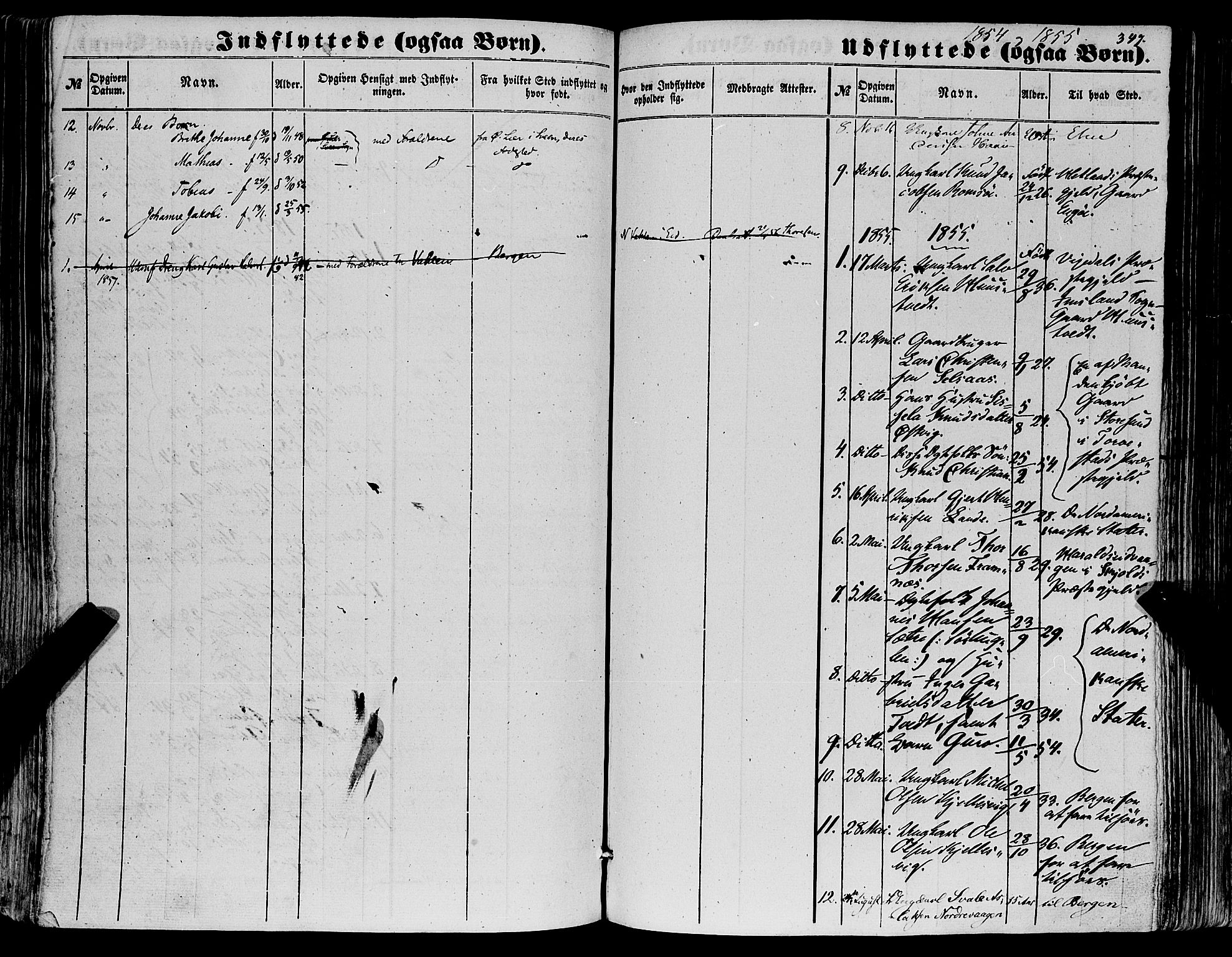 Fjelberg sokneprestembete, SAB/A-75201/H/Haa: Parish register (official) no. A 7, 1851-1867, p. 347