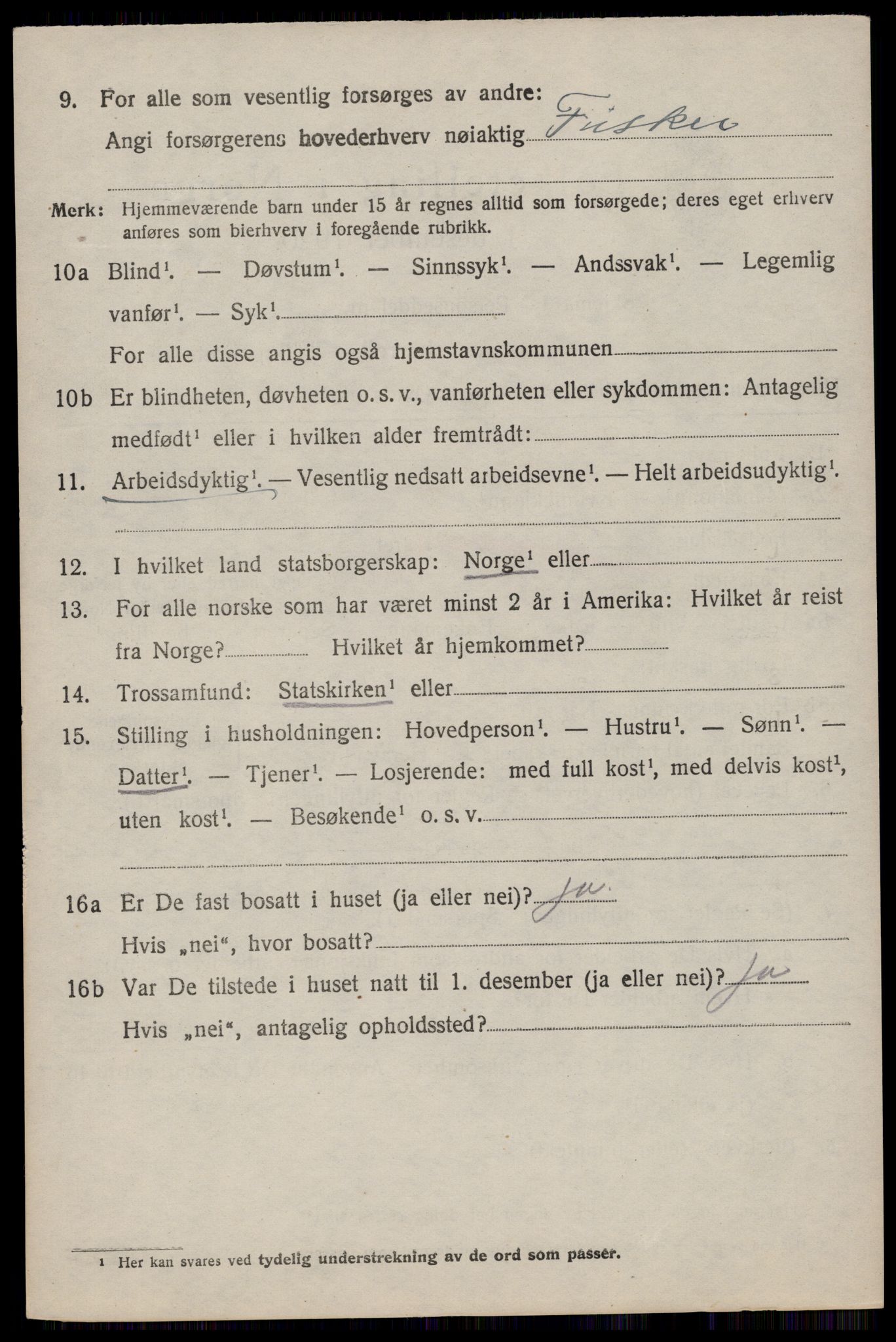 SAST, 1920 census for Hetland, 1920, p. 3604