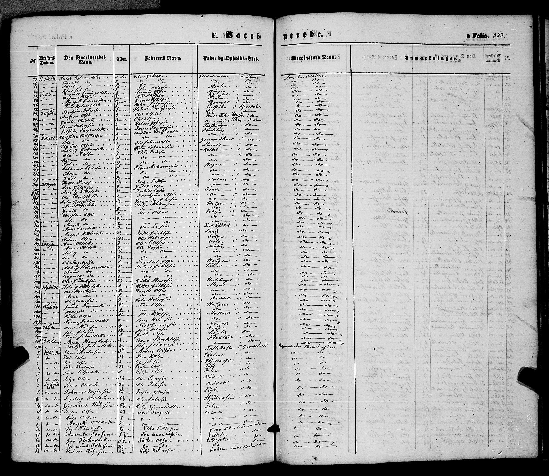 Hjartdal kirkebøker, SAKO/A-270/F/Fa/L0008: Parish register (official) no. I 8, 1844-1859, p. 353