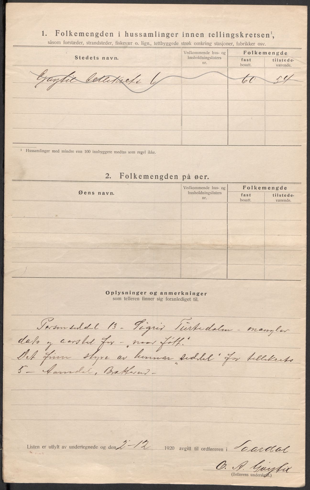 SAKO, 1920 census for Lårdal, 1920, p. 28