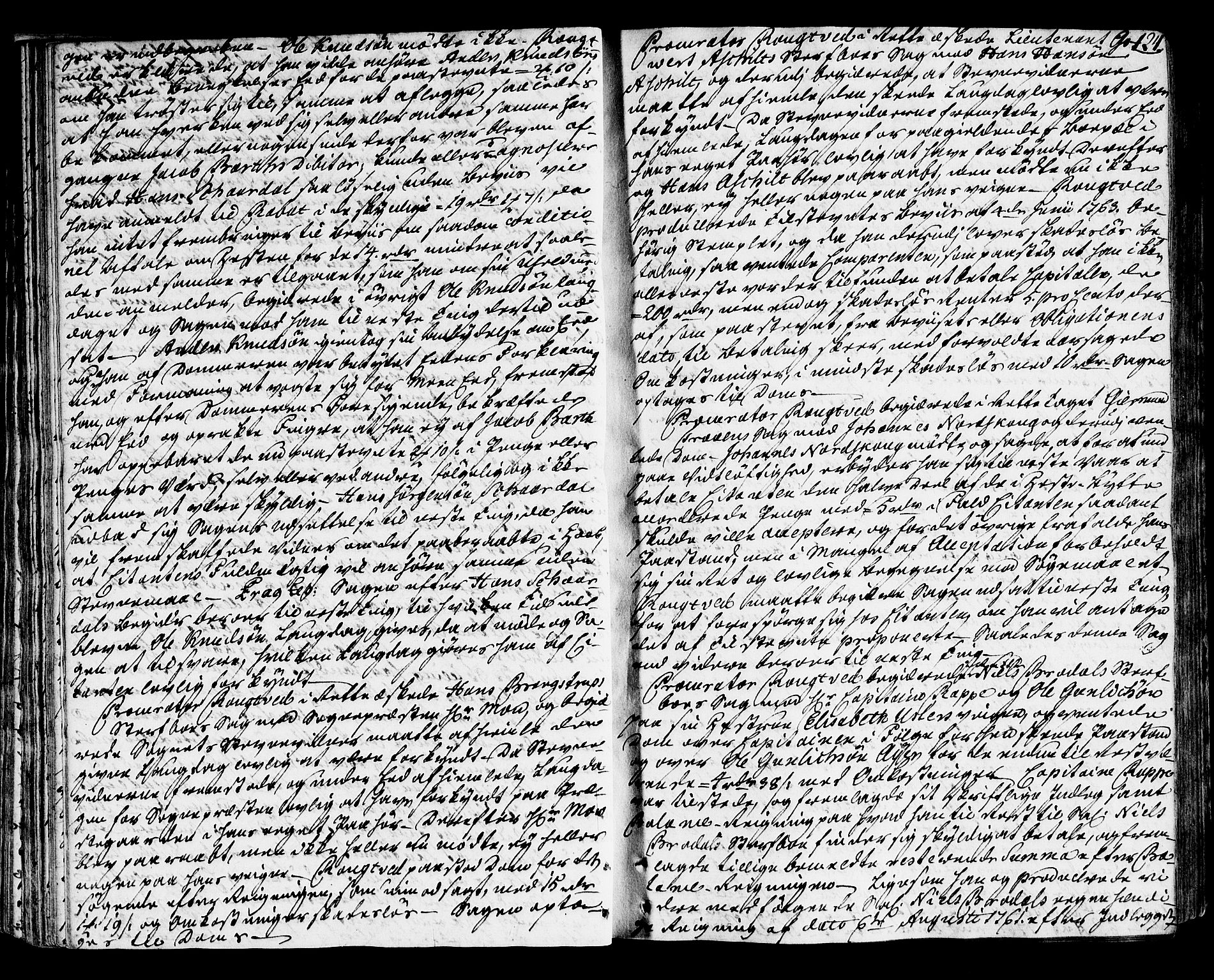 Nedre Telemark sorenskriveri, AV/SAKO-A-135/F/Fa/L0023: Tingbok, 1765-1767, p. 124