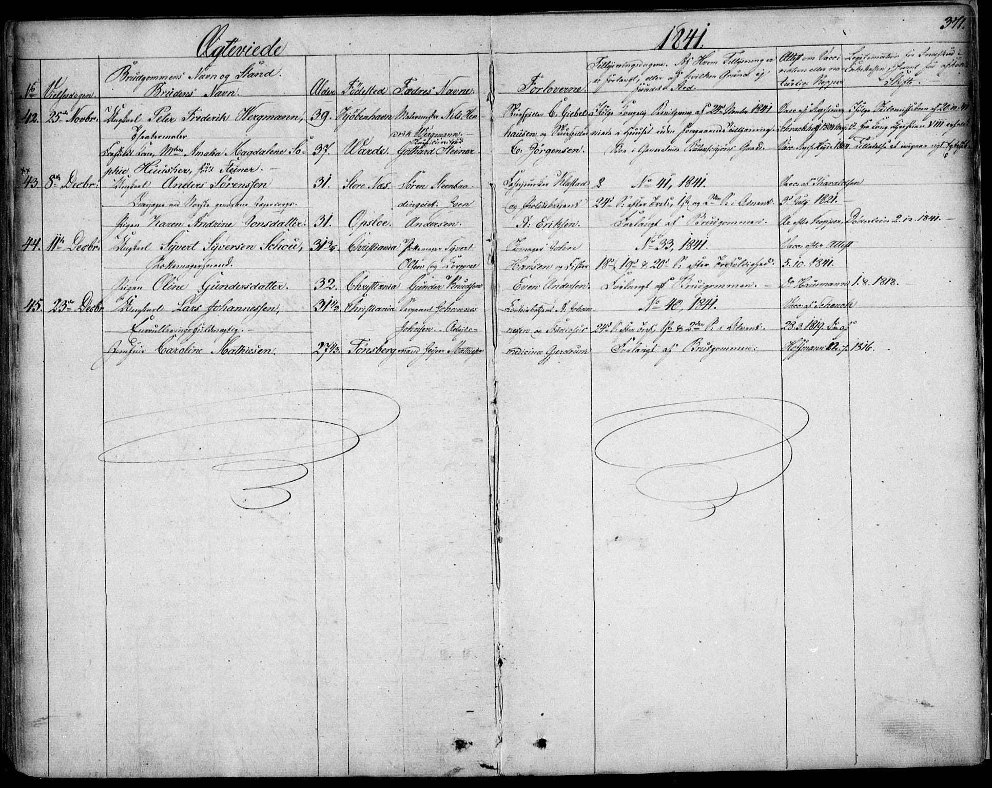 Garnisonsmenigheten Kirkebøker, AV/SAO-A-10846/F/Fa/L0006: Parish register (official) no. 6, 1828-1841, p. 371