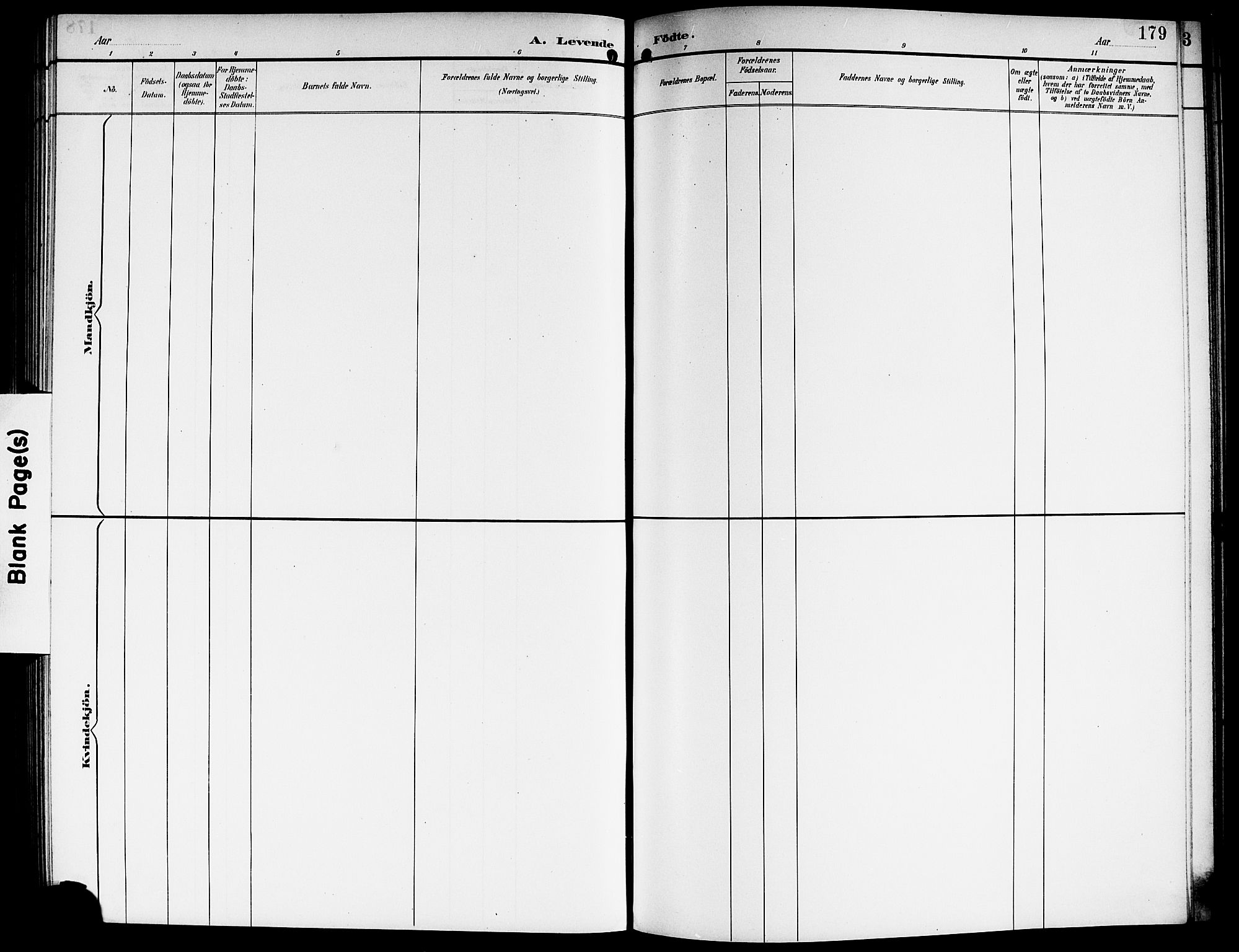 Sørum prestekontor Kirkebøker, AV/SAO-A-10303/G/Ga/L0006: Parish register (copy) no. I 6, 1894-1906, p. 179