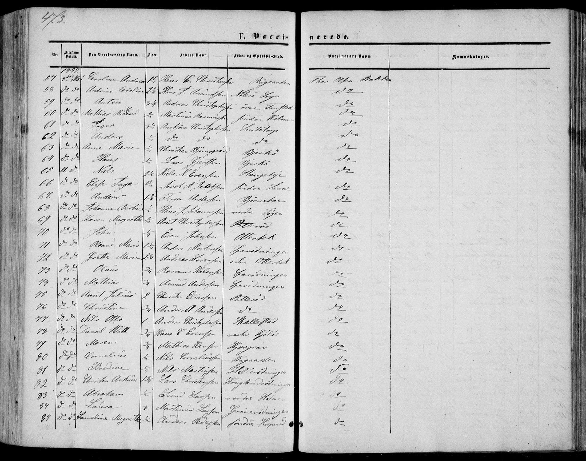 Nøtterøy kirkebøker, AV/SAKO-A-354/F/Fa/L0006: Parish register (official) no. I 6, 1852-1864, p. 473