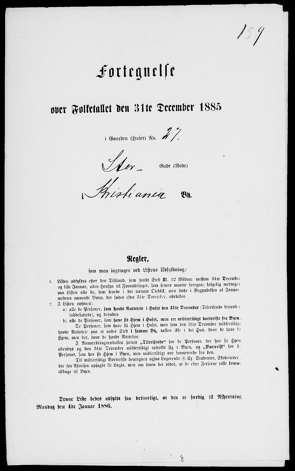 RA, 1885 census for 0301 Kristiania, 1885, p. 833