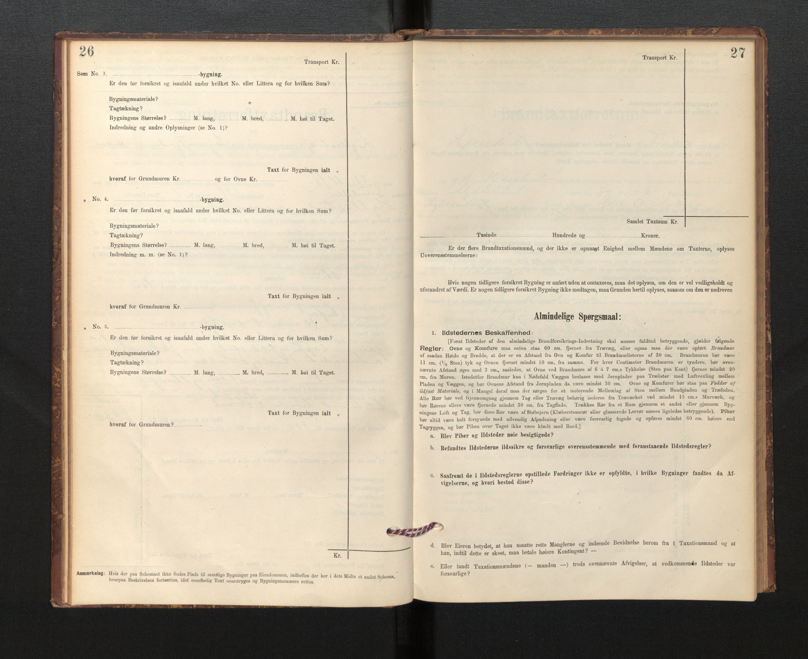 Lensmannen i Hyllestad, AV/SAB-A-28301/0012/L0004: Branntakstprotokoll, skjematakst, 1894-1950, p. 26-27