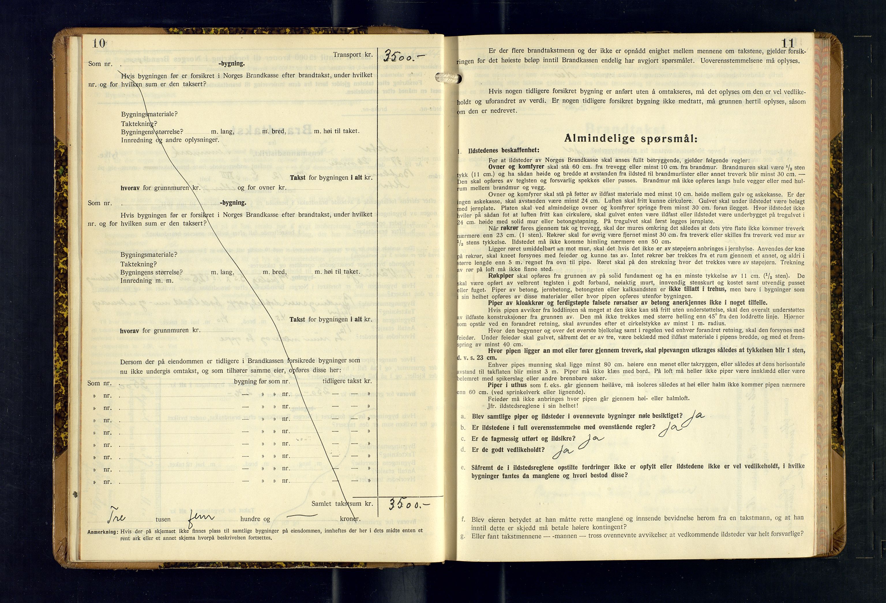 Alta lensmannskontor, AV/SATØ-S-1165/O/Ob/L0178: Branntakstprotokoll, 1937-1940, p. 10-11