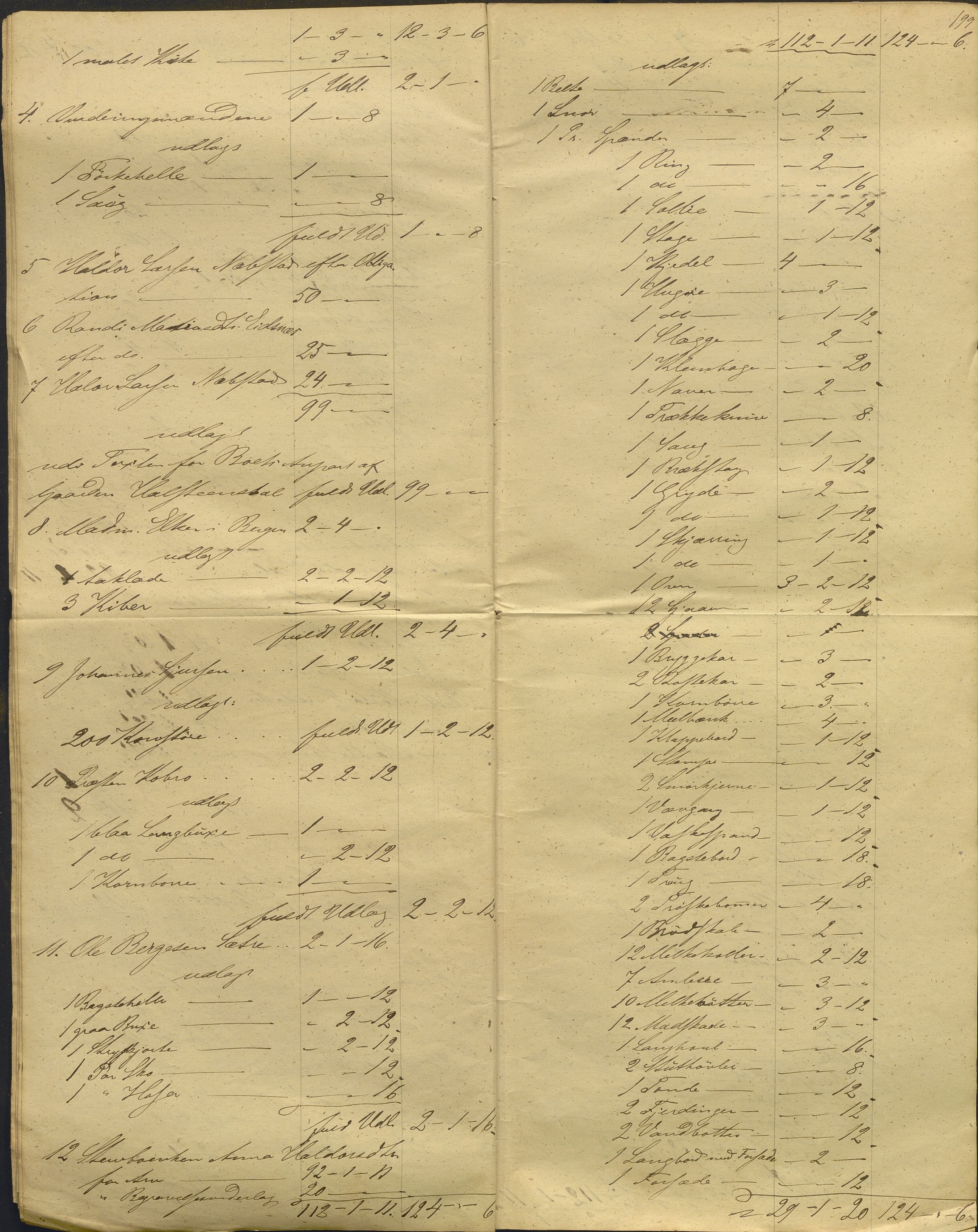 Nordhordland sorenskrivar, AV/SAB-A-2901/1/H/Hd/Hdb/L0001: Konsept til utlodningar, 1850-1852, p. 223