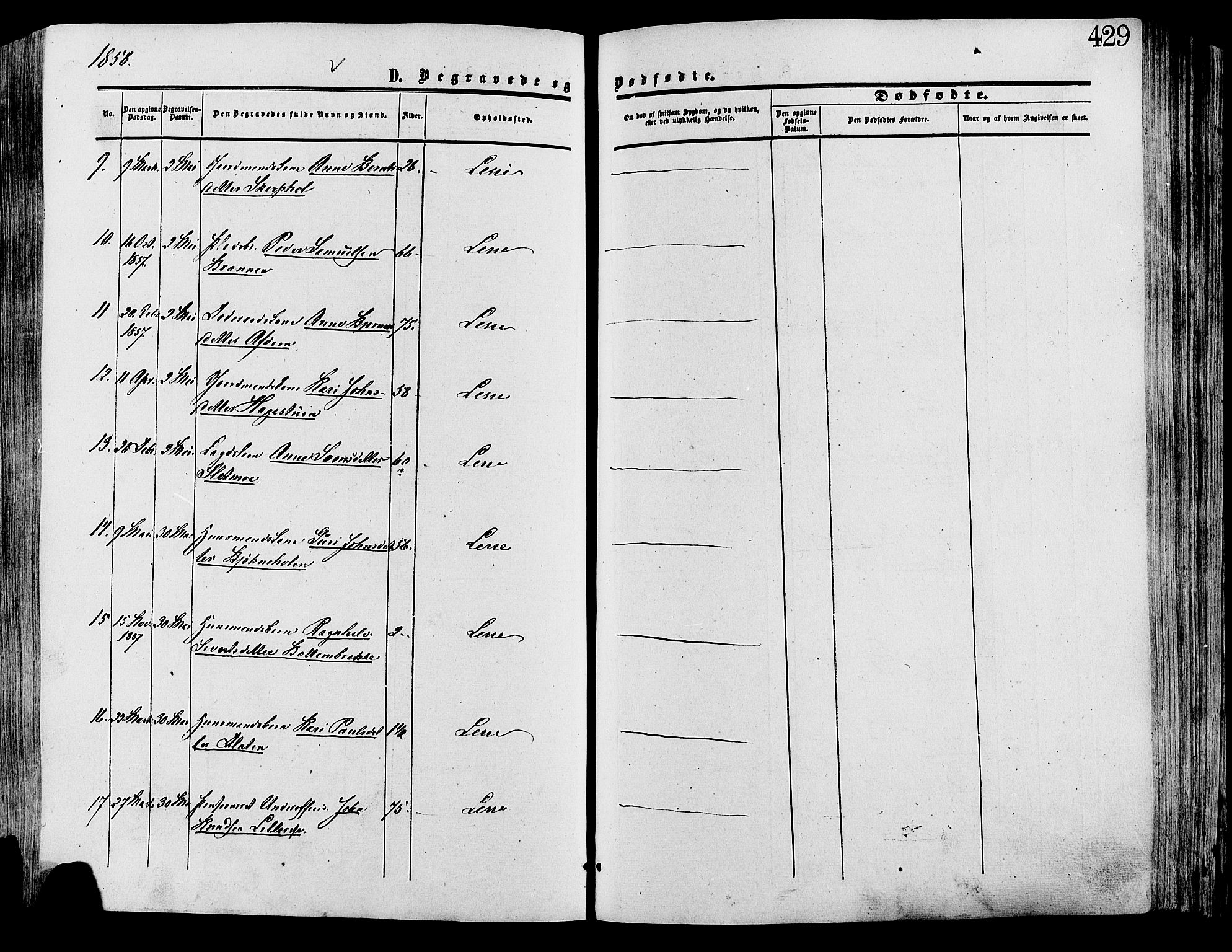 Lesja prestekontor, SAH/PREST-068/H/Ha/Haa/L0008: Parish register (official) no. 8, 1854-1880, p. 429