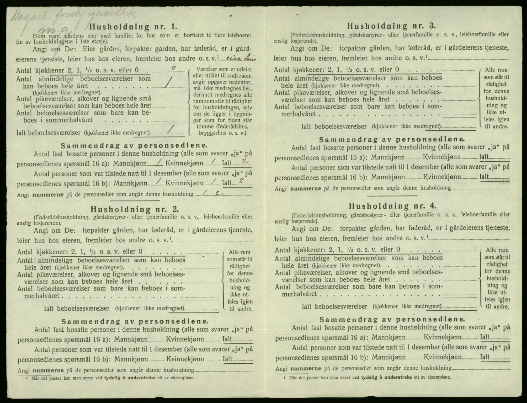 SAB, 1920 census for Etne, 1920, p. 349