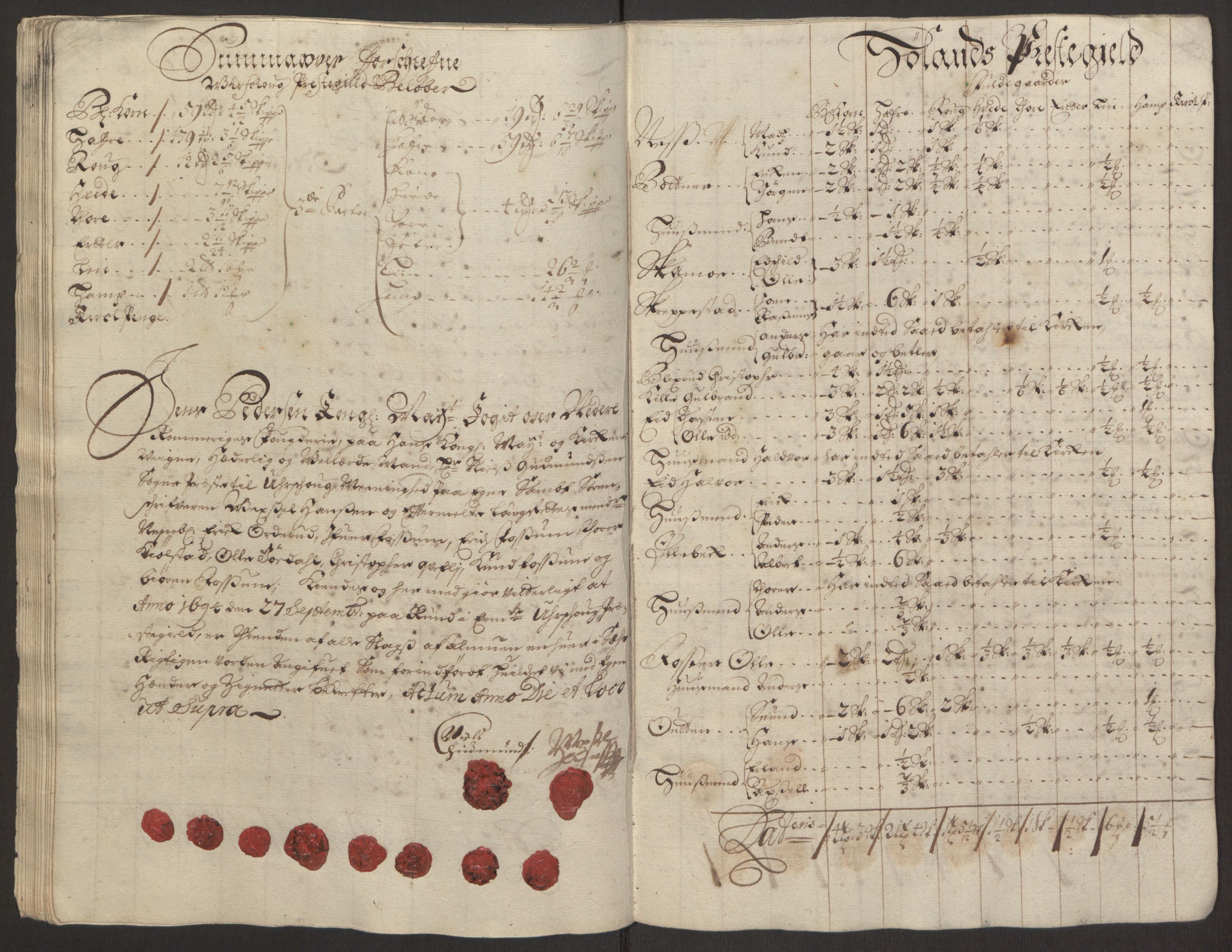 Rentekammeret inntil 1814, Reviderte regnskaper, Fogderegnskap, AV/RA-EA-4092/R11/L0579: Fogderegnskap Nedre Romerike, 1694-1695, p. 43