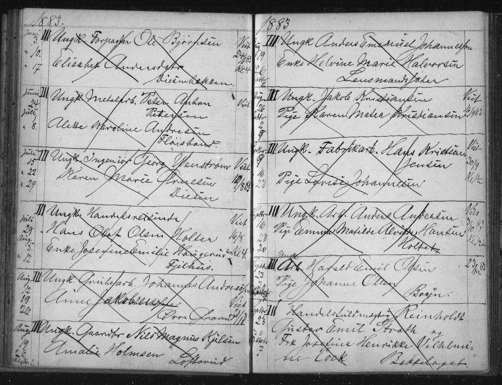 Østre Aker prestekontor Kirkebøker, AV/SAO-A-10840/H/Ha/L0005: Banns register no. I 5, 1879-1899