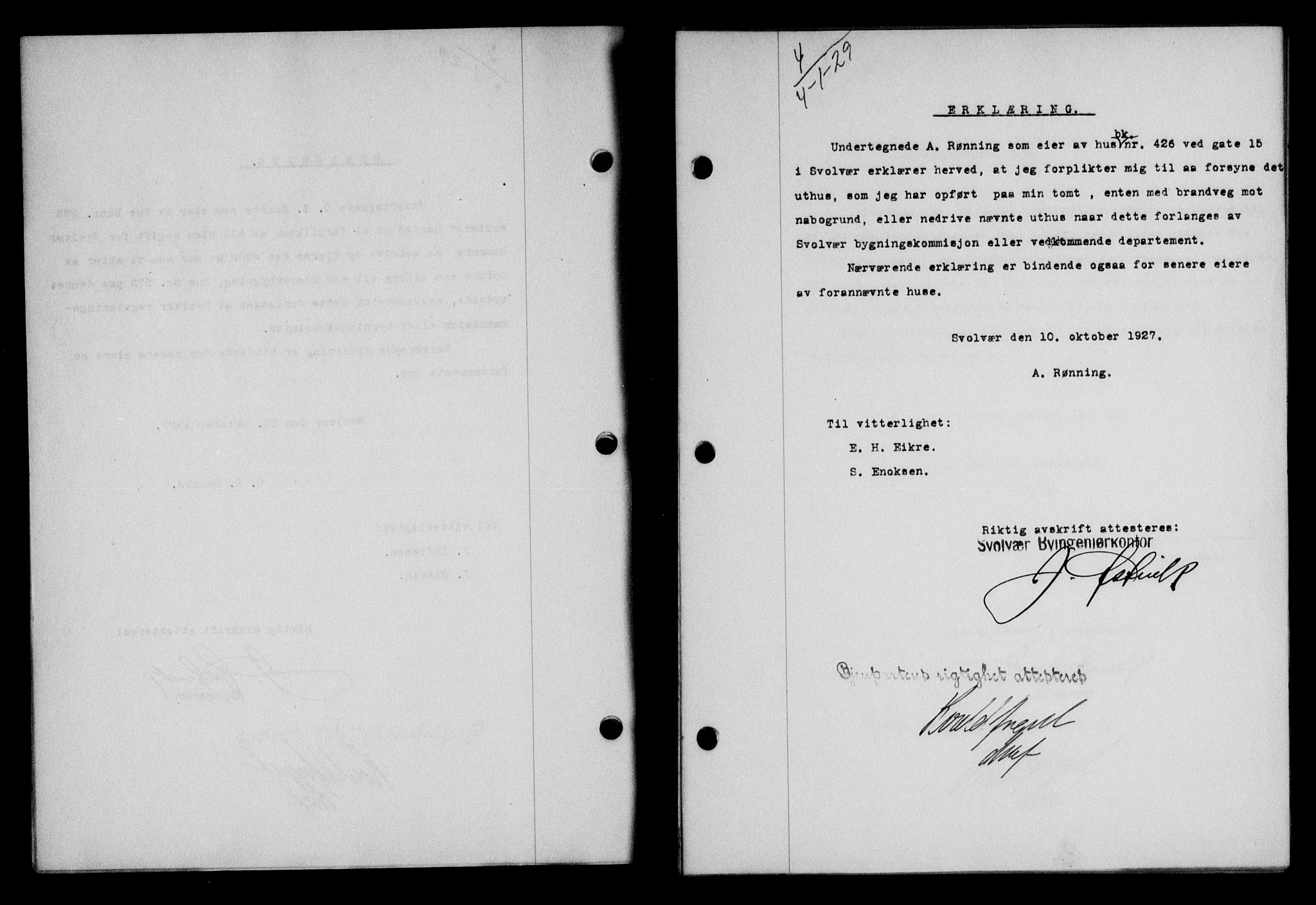 Lofoten sorenskriveri, AV/SAT-A-0017/1/2/2C/L0019b: Mortgage book no. 19b, 1929-1929, Deed date: 04.01.1929