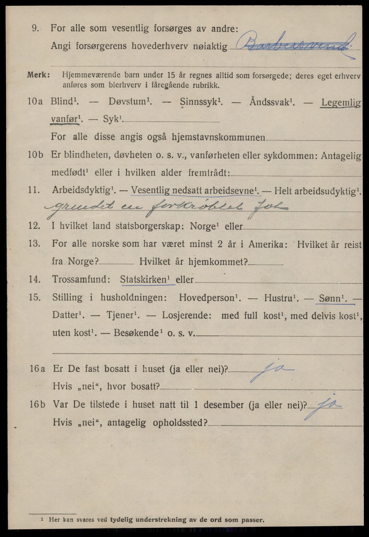 SAT, 1920 census for Ålesund, 1920, p. 21243