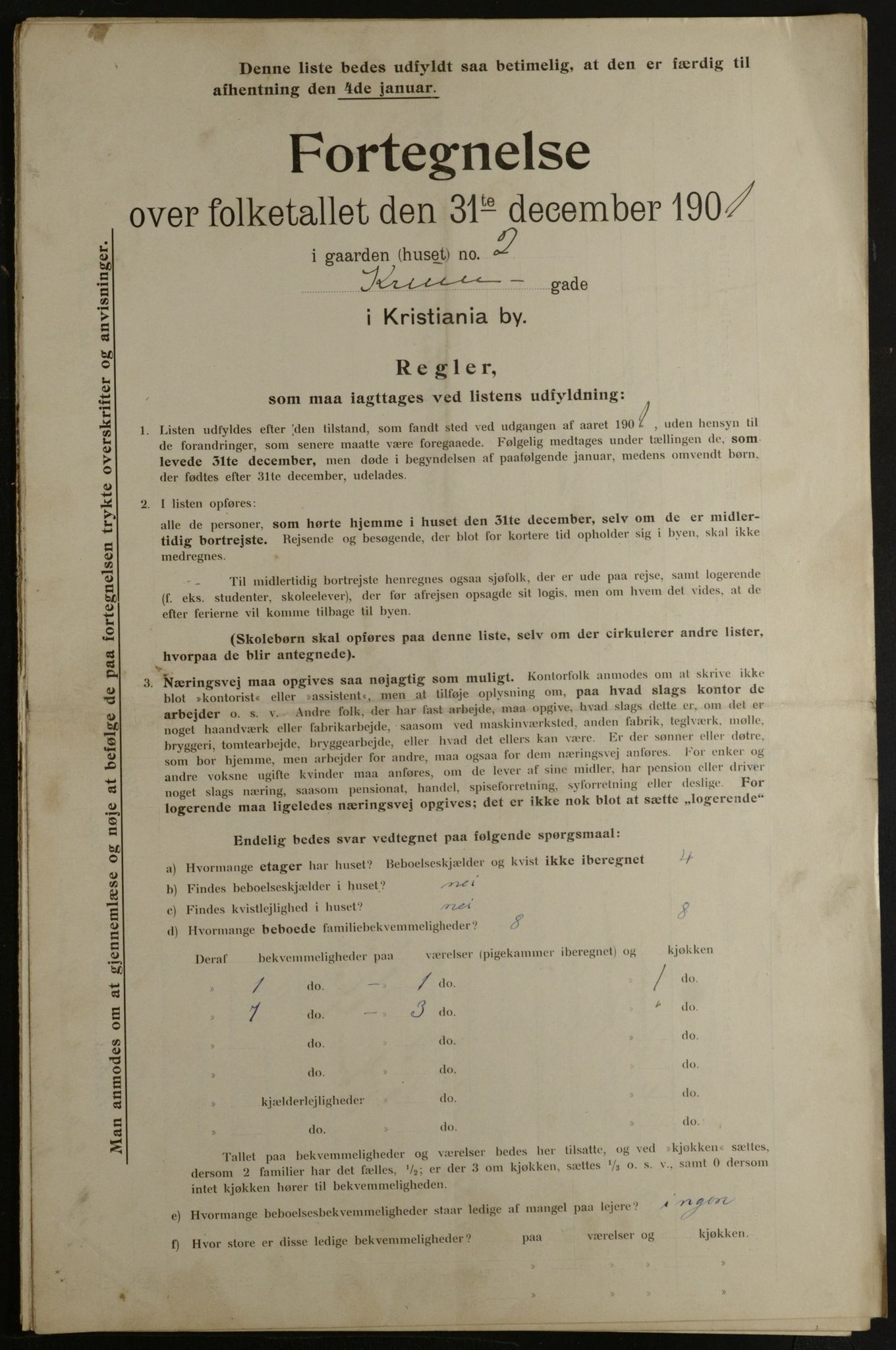 OBA, Municipal Census 1901 for Kristiania, 1901, p. 8441