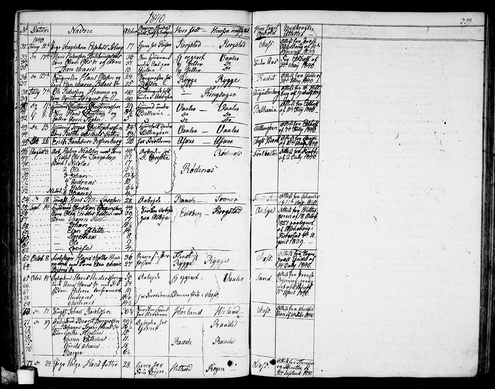 Moss prestekontor Kirkebøker, AV/SAO-A-2003/G/Ga/L0001: Parish register (copy) no. I 1, 1835-1851, p. 339