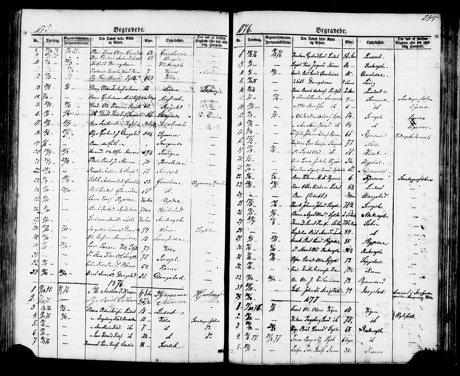 Ministerialprotokoller, klokkerbøker og fødselsregistre - Møre og Romsdal, SAT/A-1454/541/L0547: Parish register (copy) no. 541C02, 1867-1921, p. 245