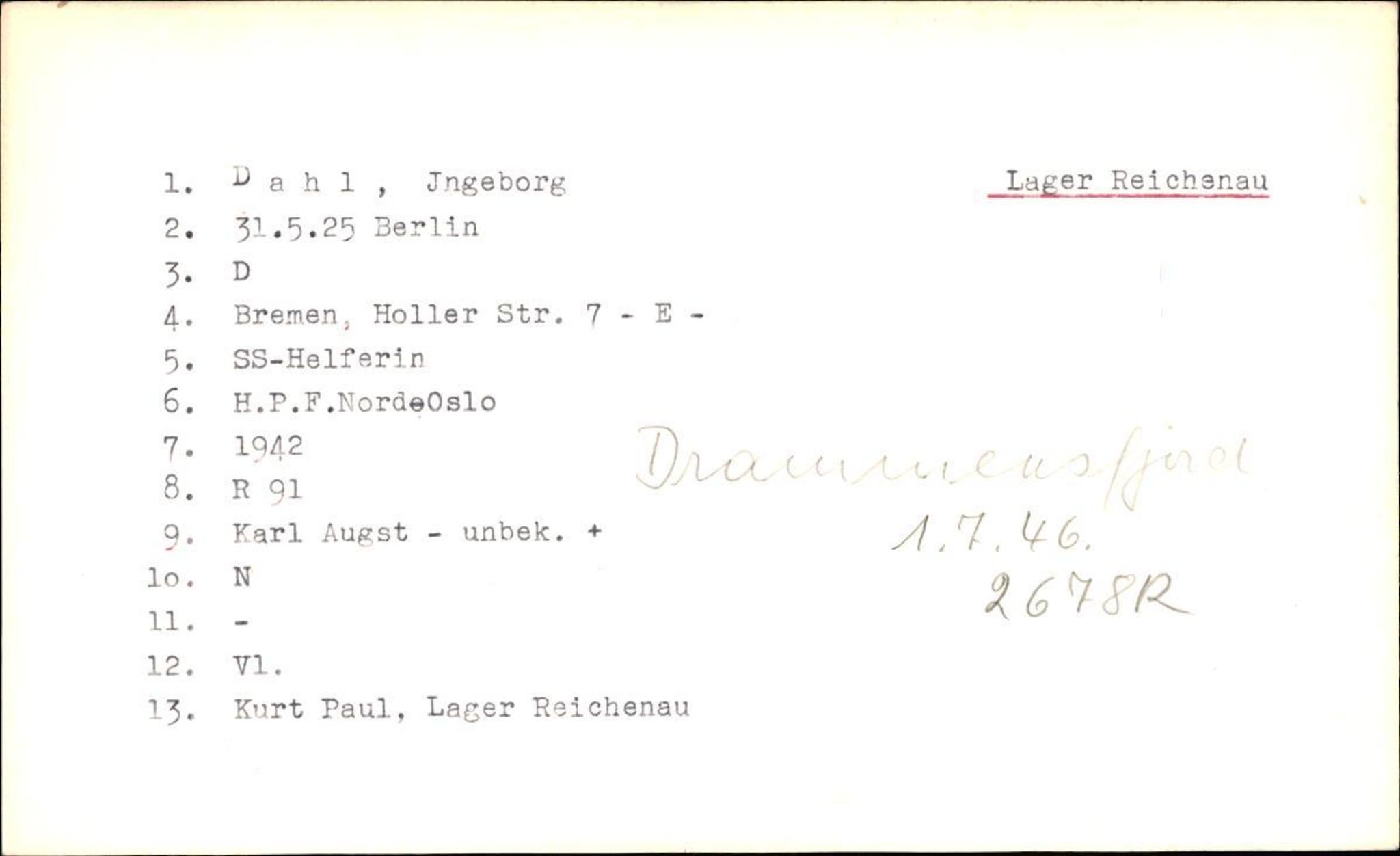 Hjemsendte tyskere , AV/RA-RAFA-6487/D/Db/L0008: Bordasch-Deters, 1945-1947, p. 1087