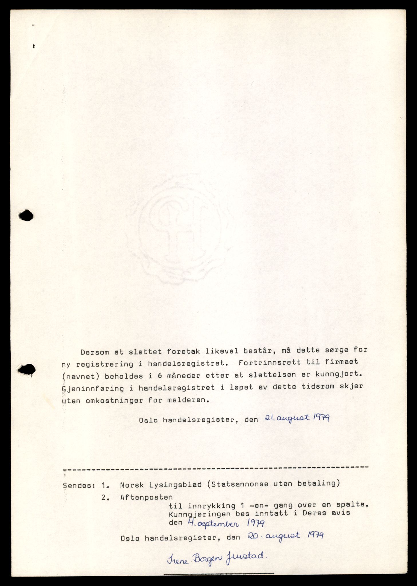 Oslo byfogd, Handelsregisteret, AV/SAT-A-10867/G/Gb/Gbb/L0126: Registreringsmeldinger, slettet etter firmalovens §24, R-Sc, 1978-1979, p. 9