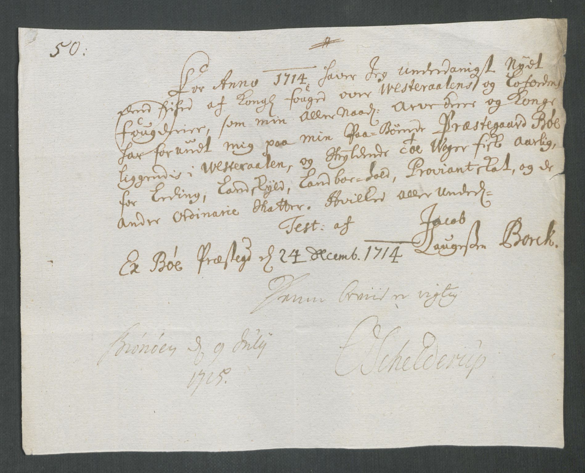 Rentekammeret inntil 1814, Reviderte regnskaper, Fogderegnskap, AV/RA-EA-4092/R67/L4680: Fogderegnskap Vesterålen, Andenes og Lofoten, 1714, p. 255