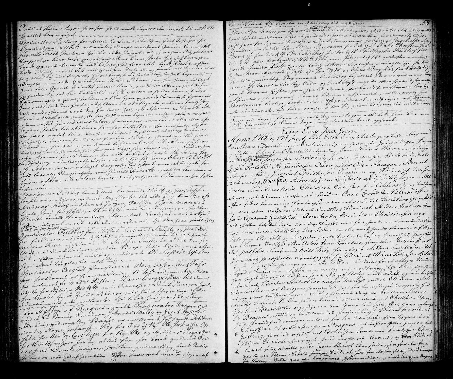 Lier, Røyken og Hurum sorenskriveri, AV/SAKO-A-89/F/Fa/L0055: Tingbok, 1765-1771, p. 58