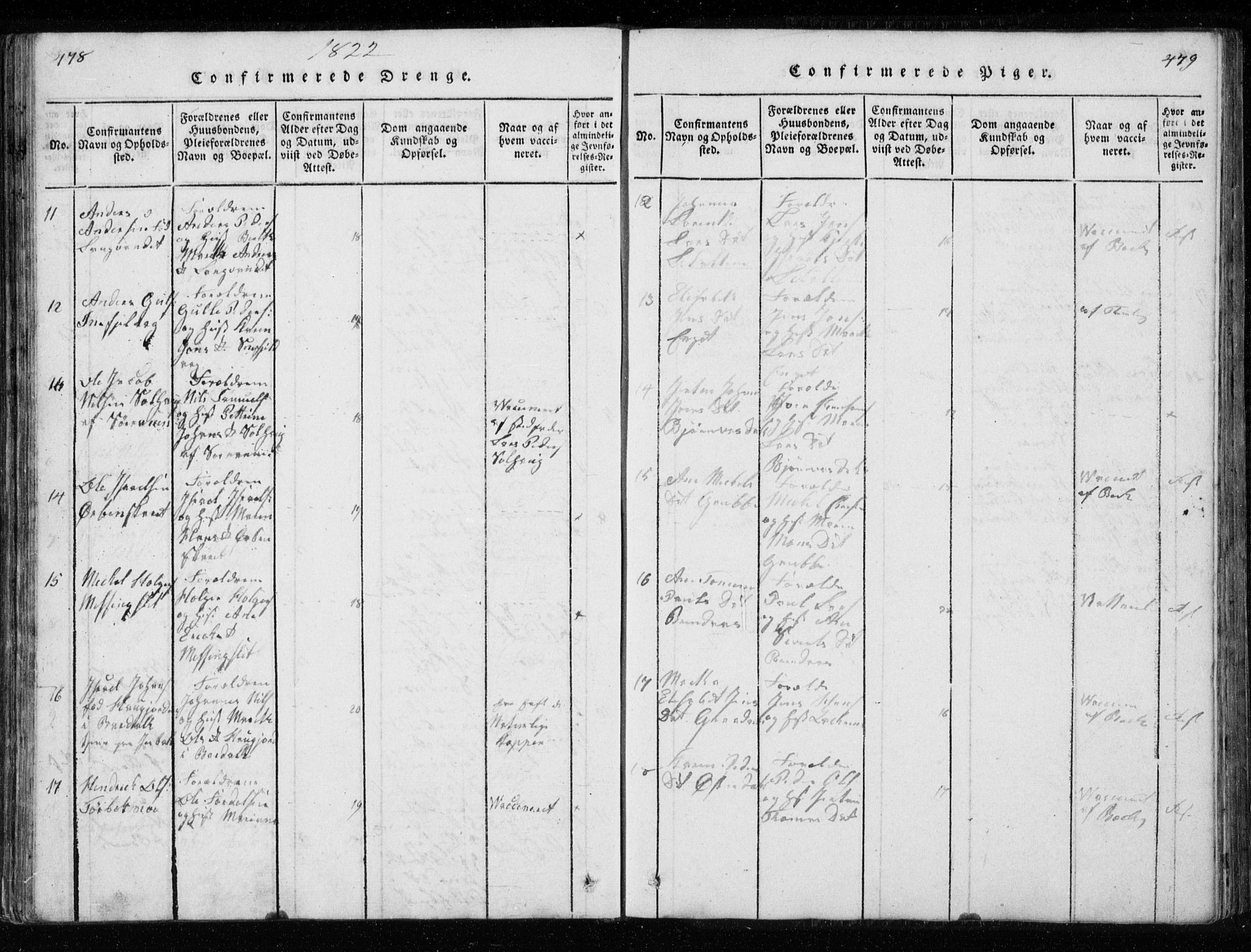 Ministerialprotokoller, klokkerbøker og fødselsregistre - Nordland, SAT/A-1459/827/L0412: Parish register (copy) no. 827C01, 1820-1841, p. 478-479
