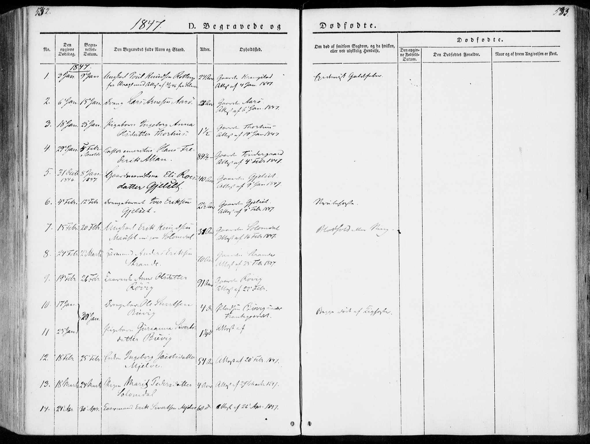 Ministerialprotokoller, klokkerbøker og fødselsregistre - Møre og Romsdal, SAT/A-1454/555/L0653: Parish register (official) no. 555A04, 1843-1869, p. 532-533