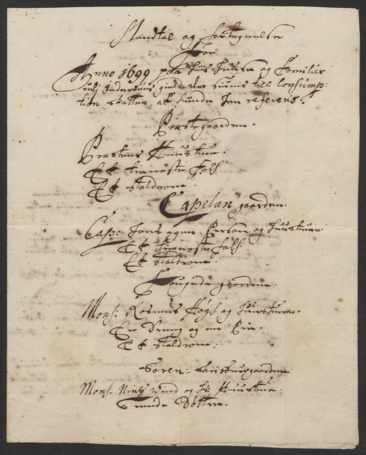 Rentekammeret inntil 1814, Reviderte regnskaper, Fogderegnskap, RA/EA-4092/R63/L4310: Fogderegnskap Inderøy, 1698-1699, p. 328