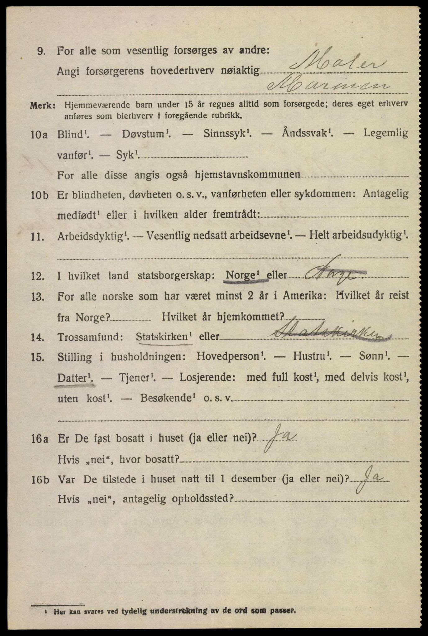 SAKO, 1920 census for Borre, 1920, p. 2639