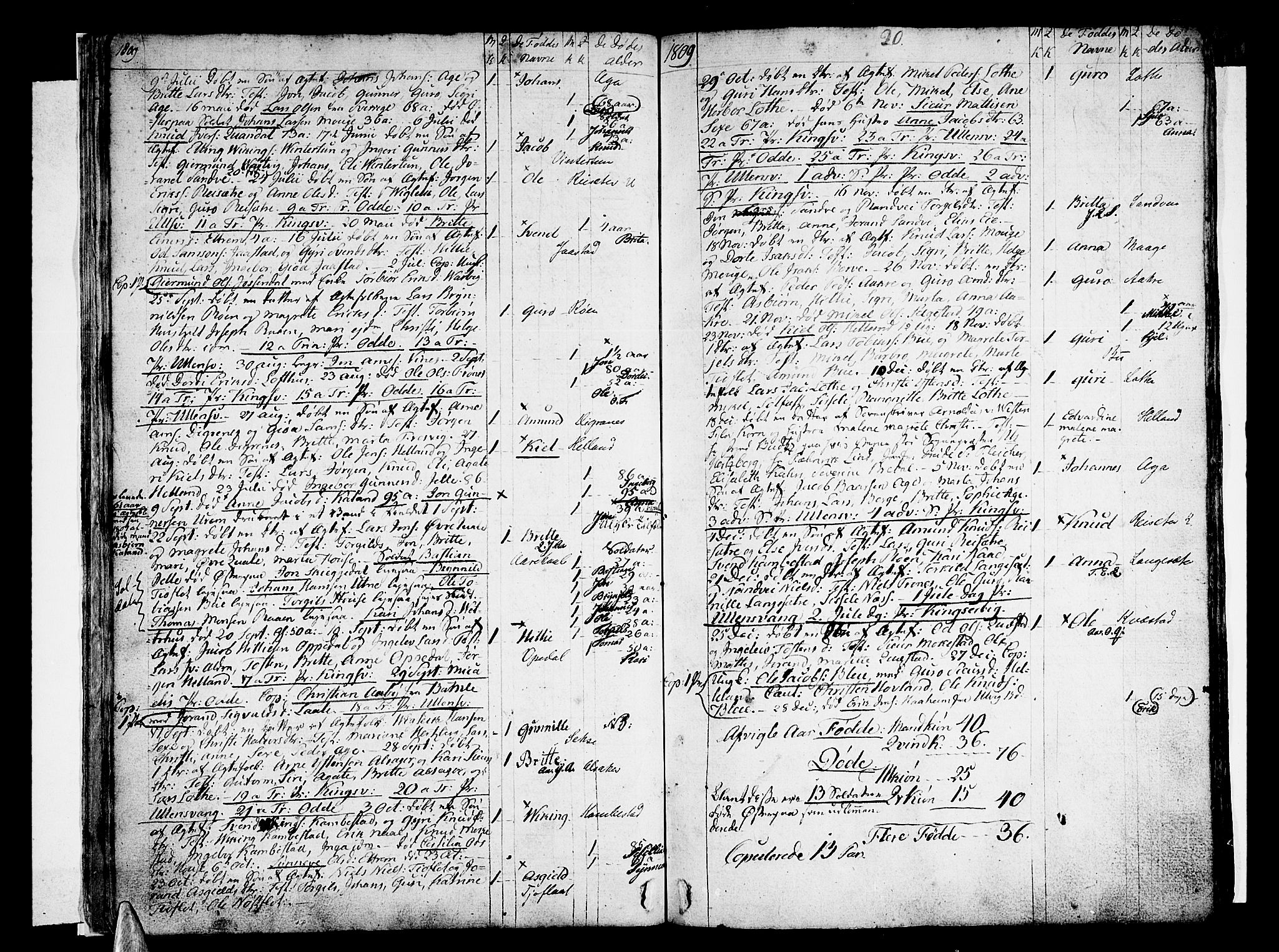 Ullensvang sokneprestembete, SAB/A-78701/H/Haa: Parish register (official) no. A 8, 1804-1835, p. 20
