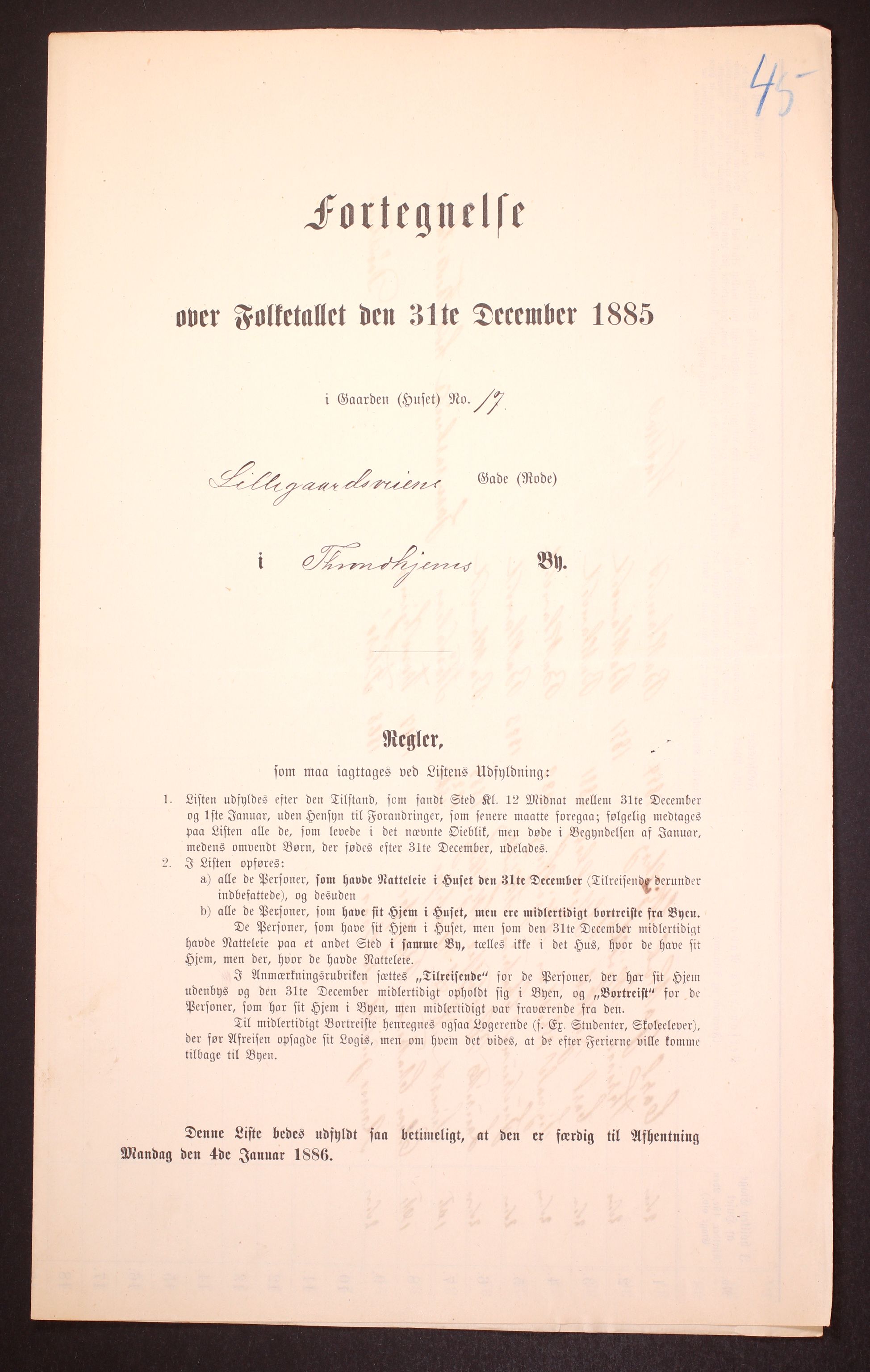 SAT, 1885 census for 1601 Trondheim, 1885, p. 2803