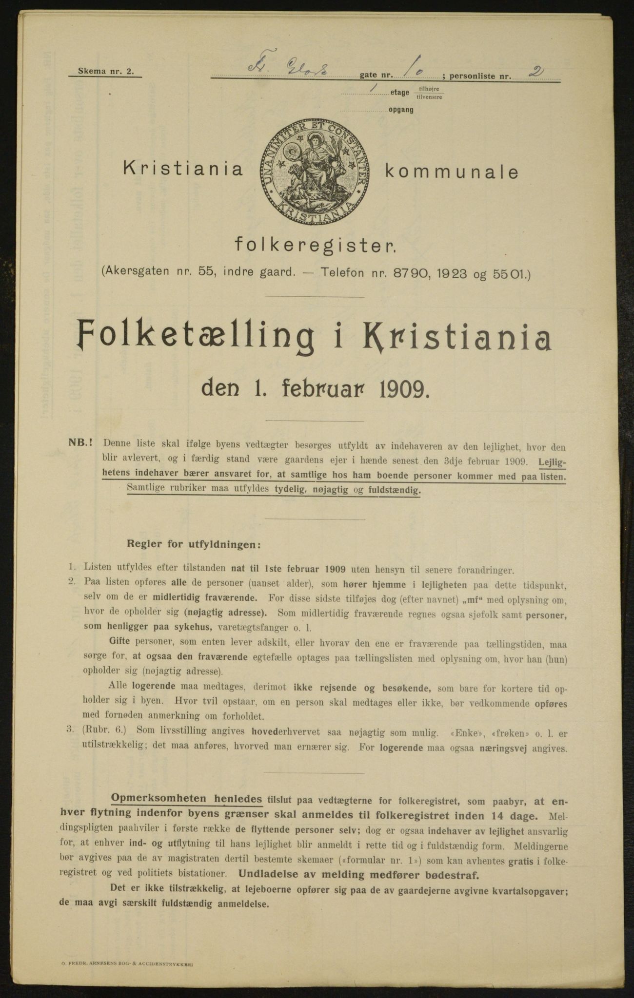 OBA, Municipal Census 1909 for Kristiania, 1909, p. 24047