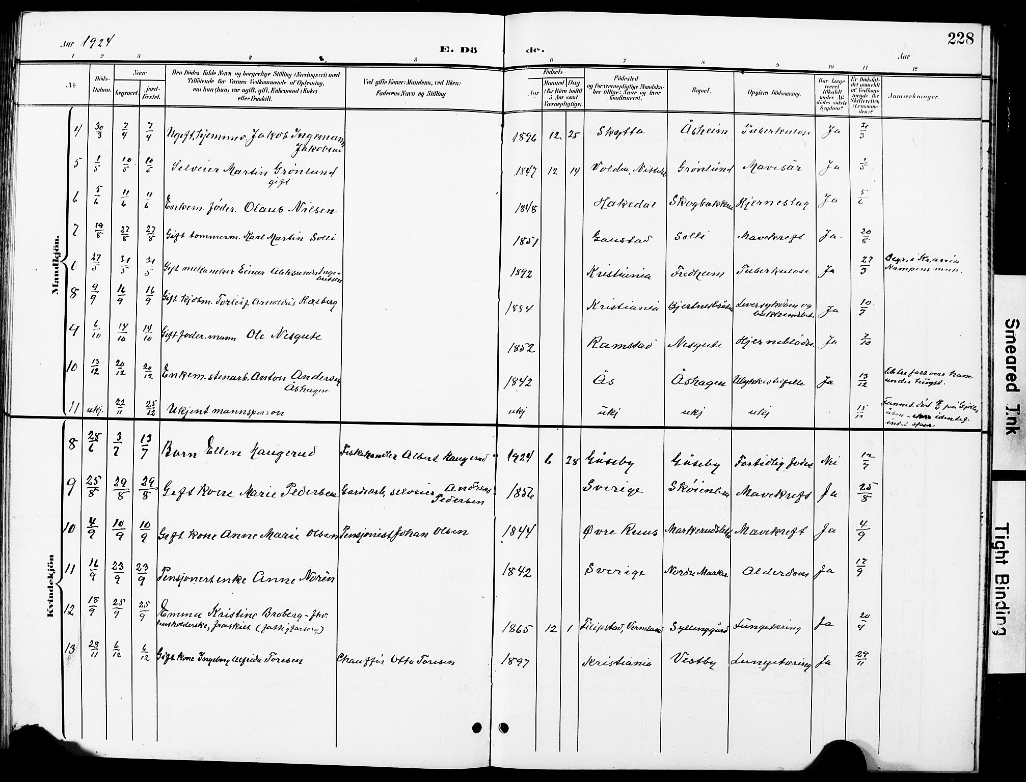 Nittedal prestekontor Kirkebøker, SAO/A-10365a/G/Ga/L0003: Parish register (copy) no. I 3, 1902-1929, p. 228