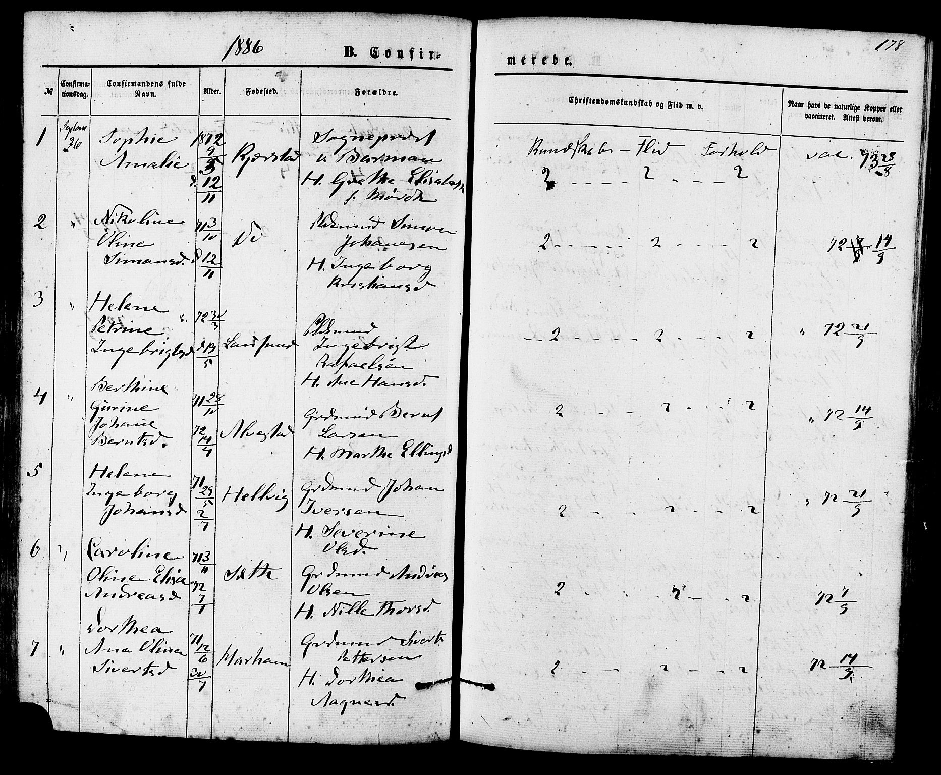 Ministerialprotokoller, klokkerbøker og fødselsregistre - Møre og Romsdal, SAT/A-1454/536/L0500: Parish register (official) no. 536A09, 1876-1889, p. 178