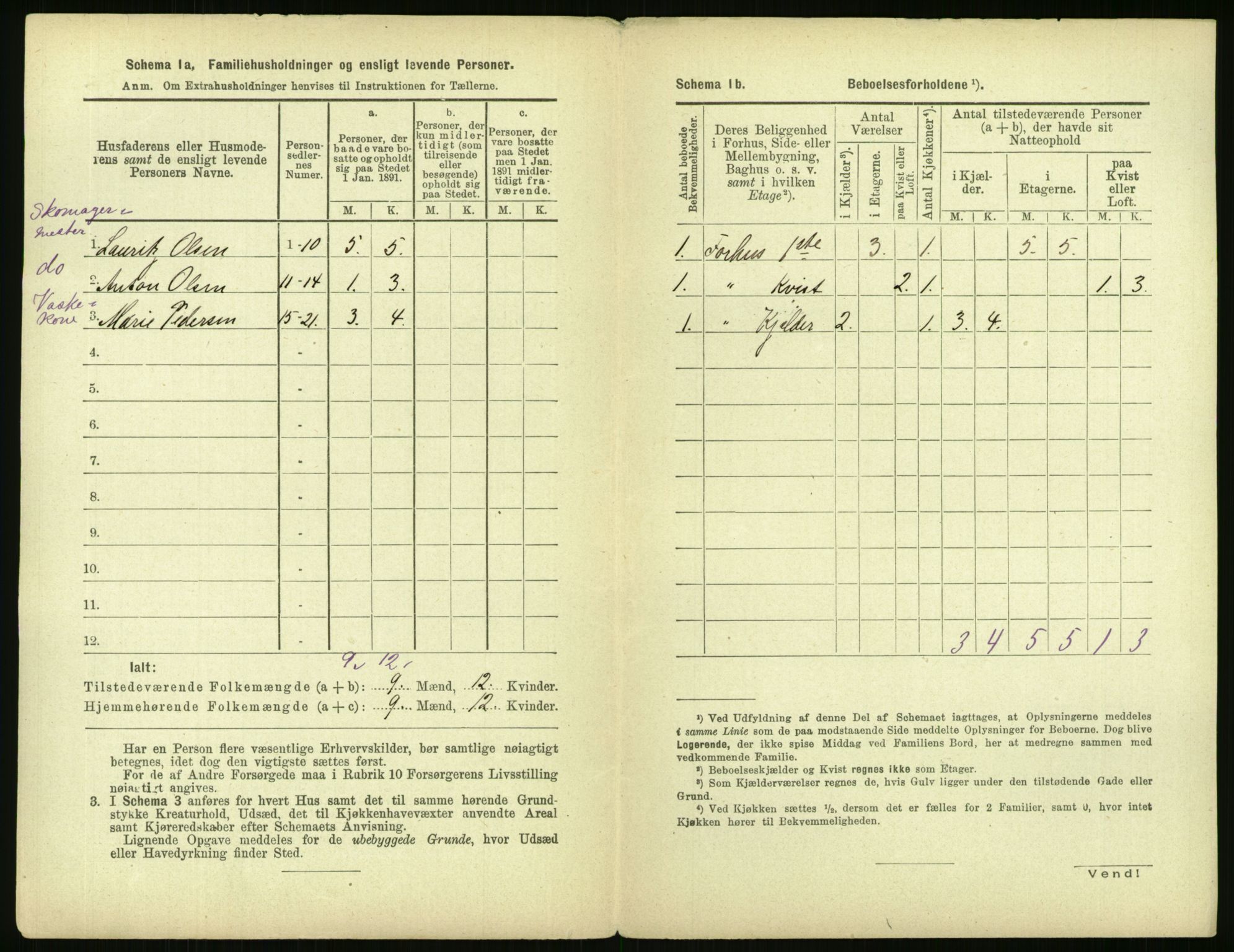 RA, 1891 census for 0301 Kristiania, 1891, p. 167489