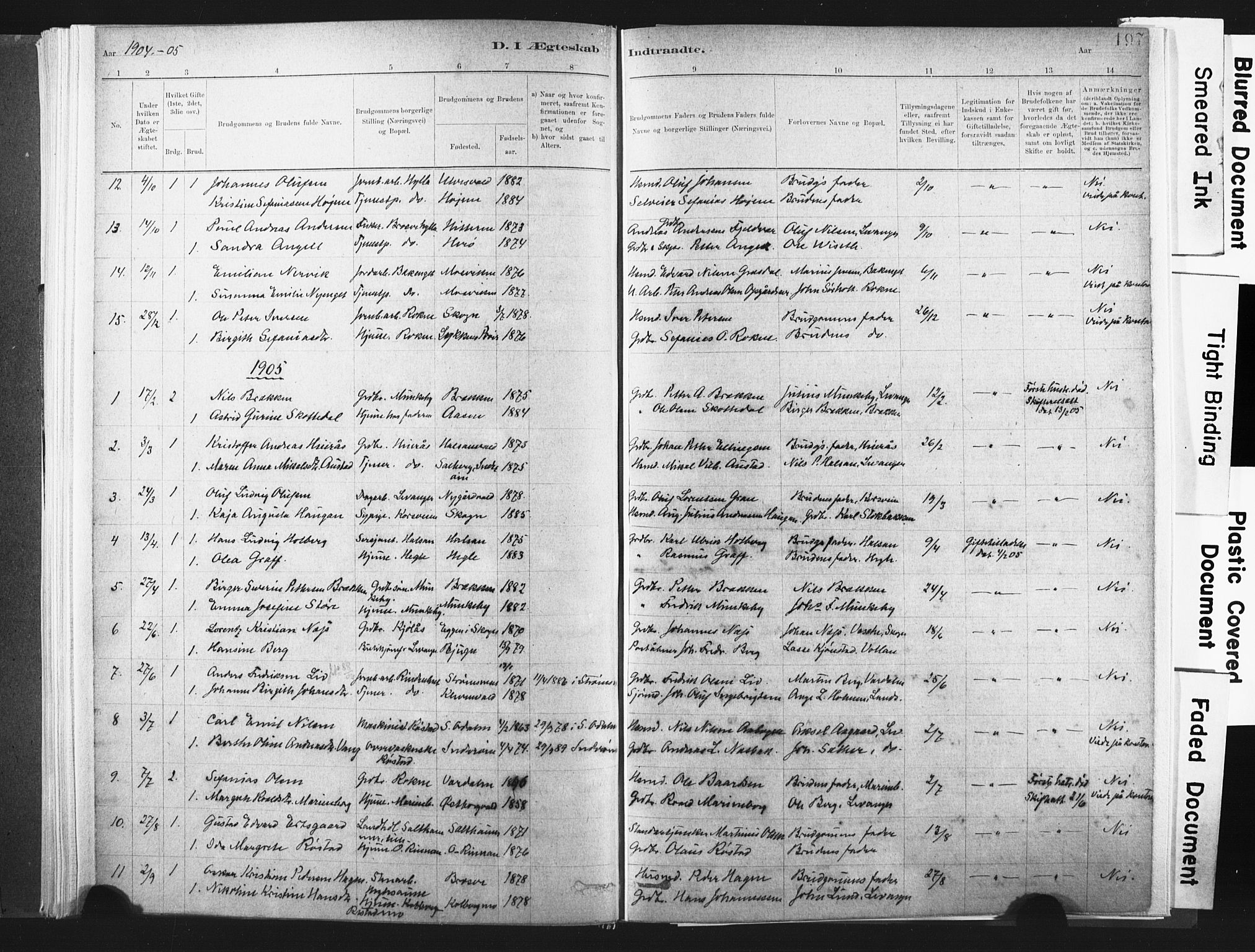 Ministerialprotokoller, klokkerbøker og fødselsregistre - Nord-Trøndelag, SAT/A-1458/721/L0207: Parish register (official) no. 721A02, 1880-1911, p. 197