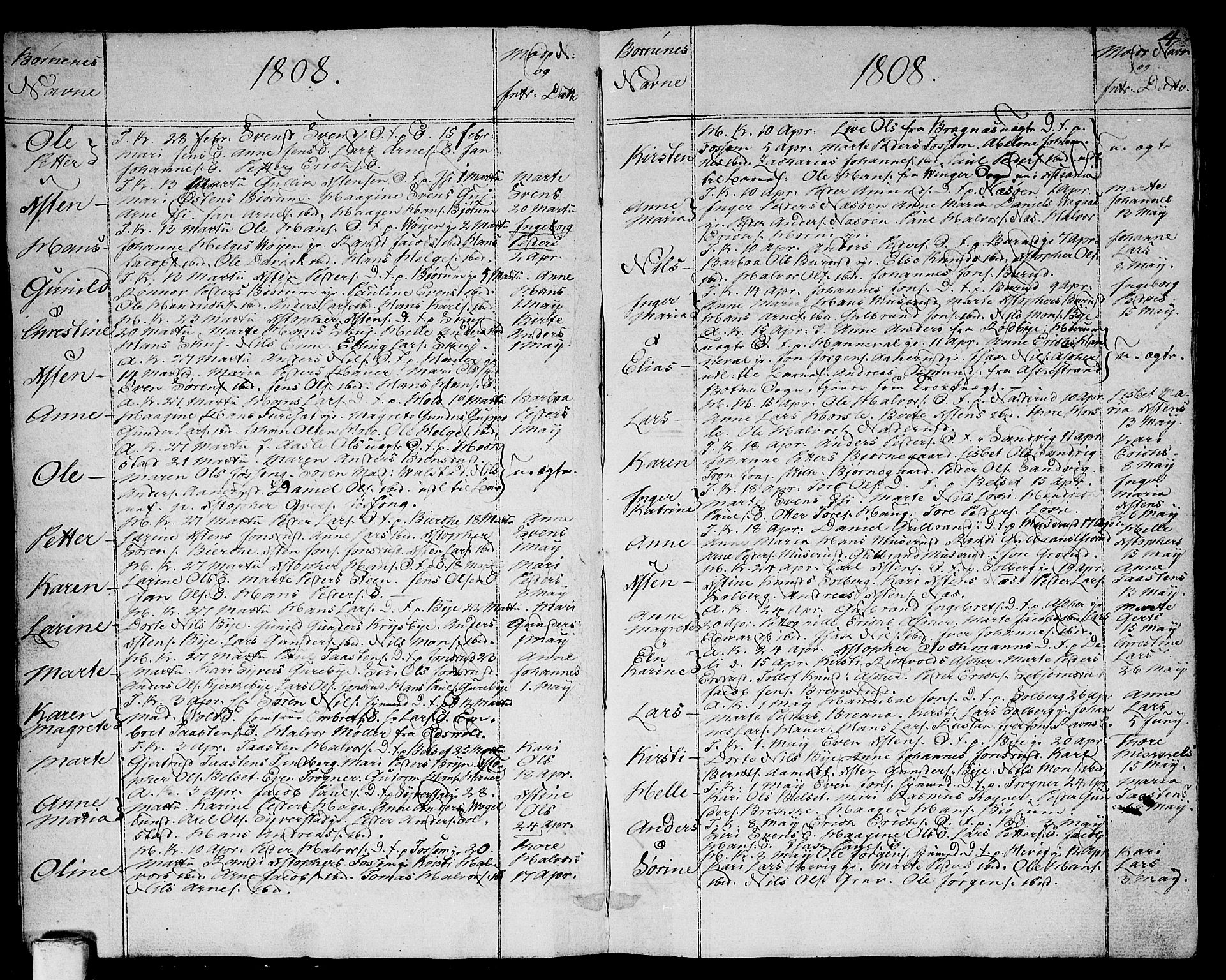 Asker prestekontor Kirkebøker, SAO/A-10256a/F/Fa/L0005: Parish register (official) no. I 5, 1807-1813, p. 4