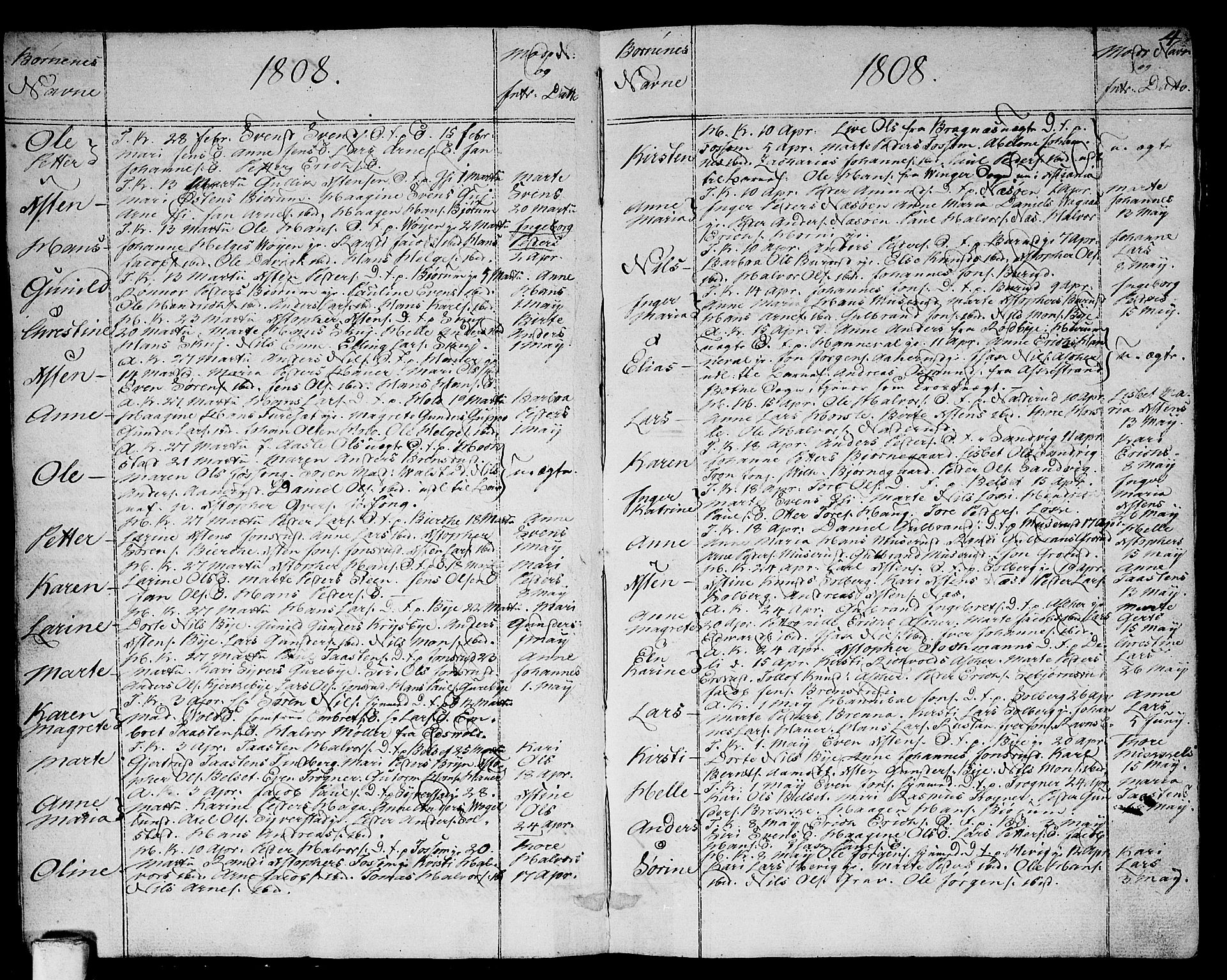 Asker prestekontor Kirkebøker, AV/SAO-A-10256a/F/Fa/L0005: Parish register (official) no. I 5, 1807-1813, p. 4