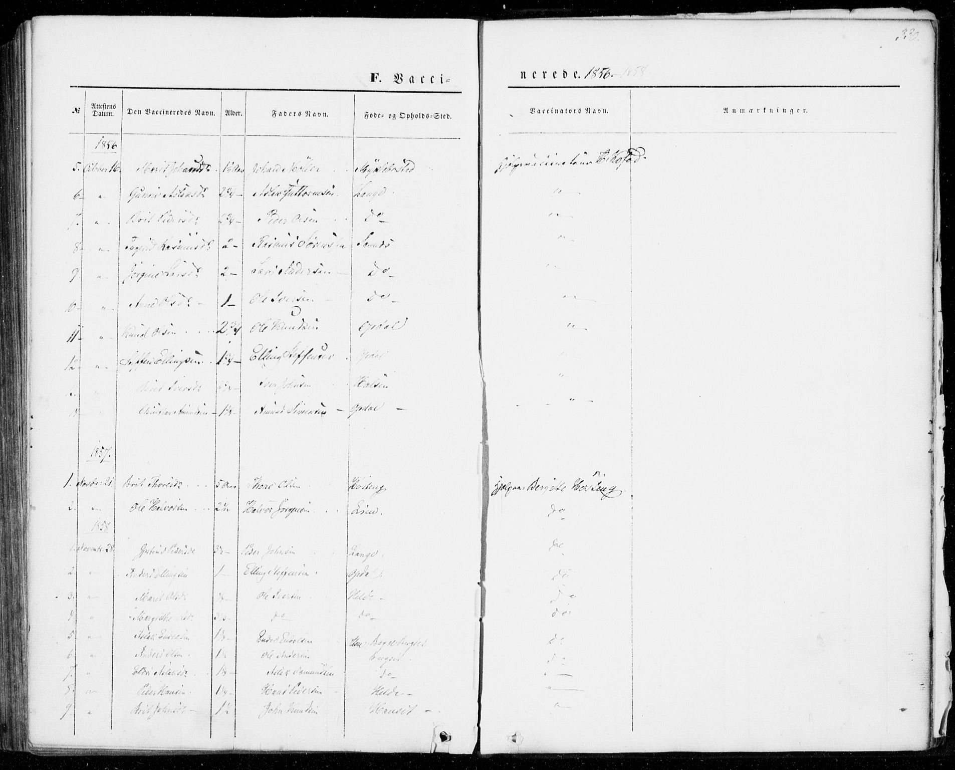 Ministerialprotokoller, klokkerbøker og fødselsregistre - Møre og Romsdal, SAT/A-1454/554/L0643: Parish register (official) no. 554A01, 1846-1879, p. 330