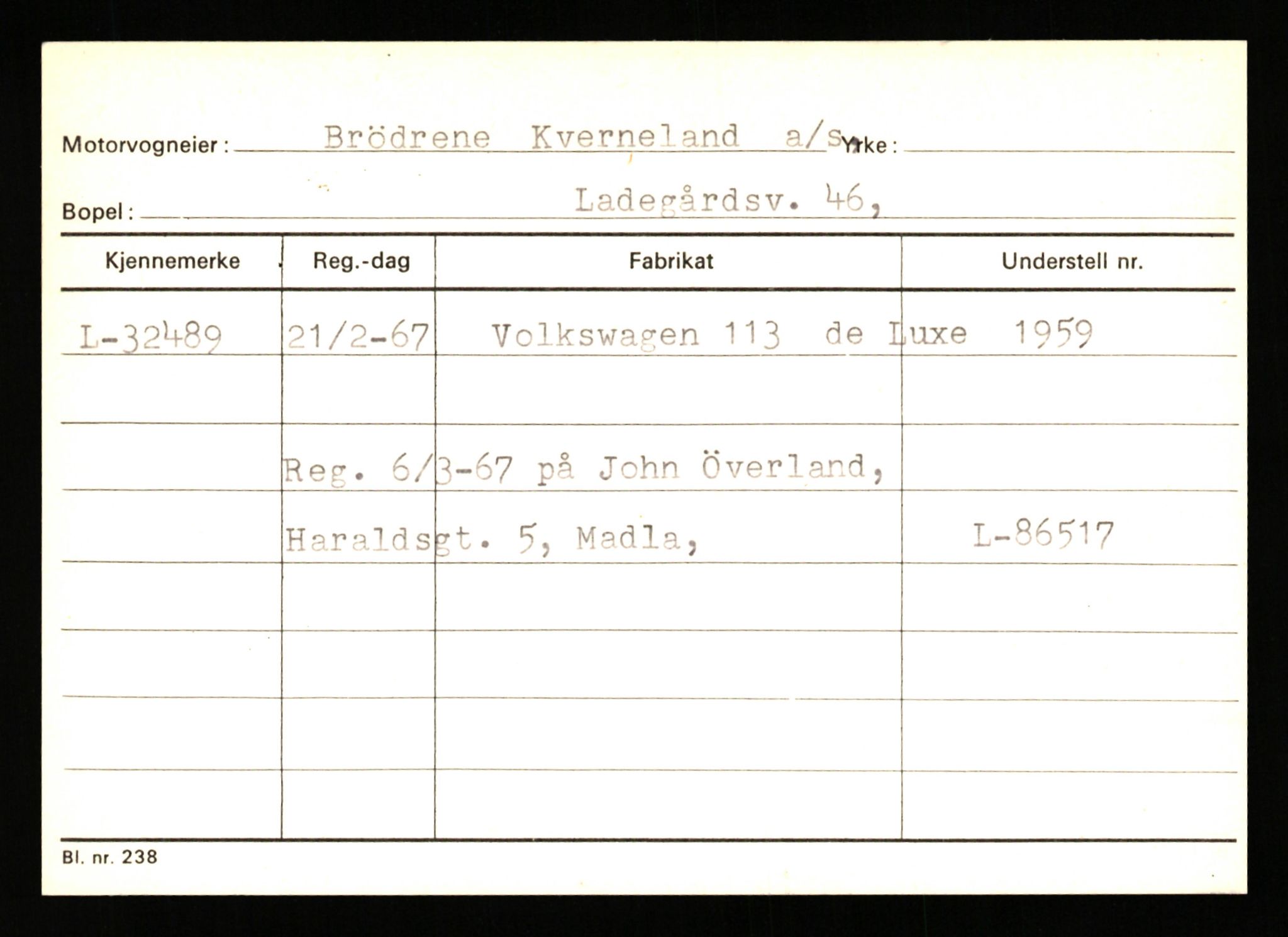 Stavanger trafikkstasjon, AV/SAST-A-101942/0/G/L0005: Registreringsnummer: 23000 - 34245, 1930-1971, p. 2938