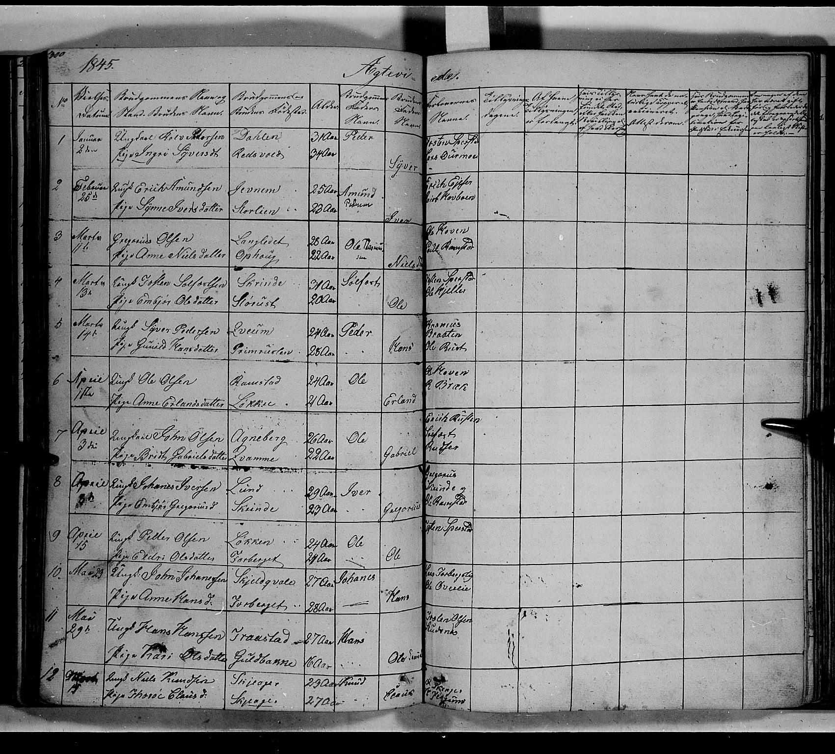 Lom prestekontor, SAH/PREST-070/L/L0004: Parish register (copy) no. 4, 1845-1864, p. 300-301