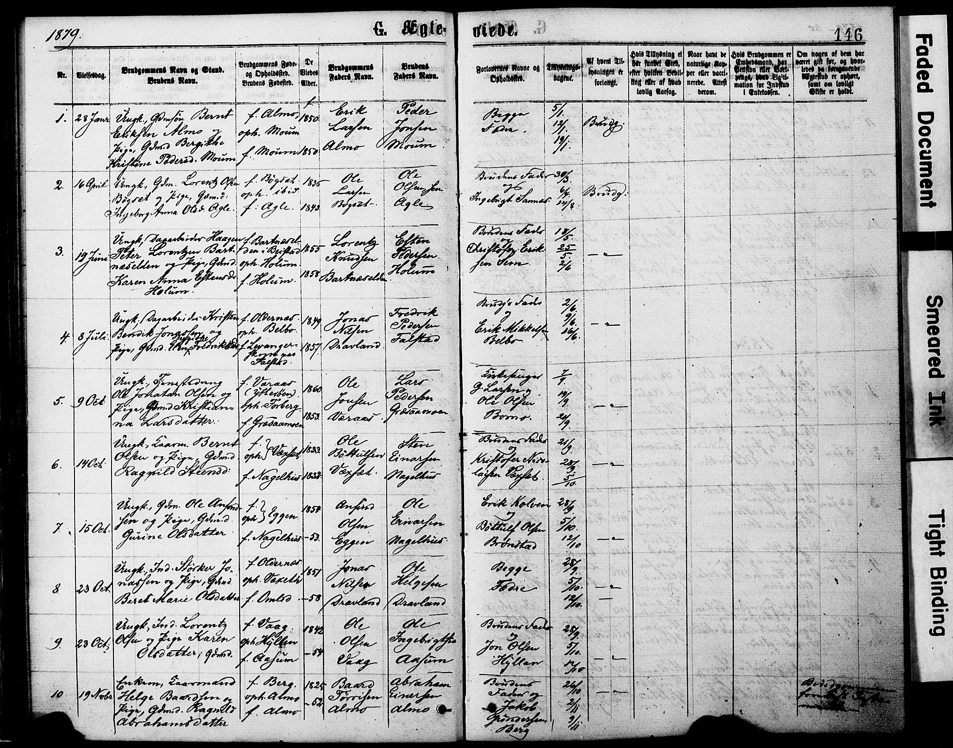 Ministerialprotokoller, klokkerbøker og fødselsregistre - Nord-Trøndelag, SAT/A-1458/749/L0473: Parish register (official) no. 749A07, 1873-1887, p. 146
