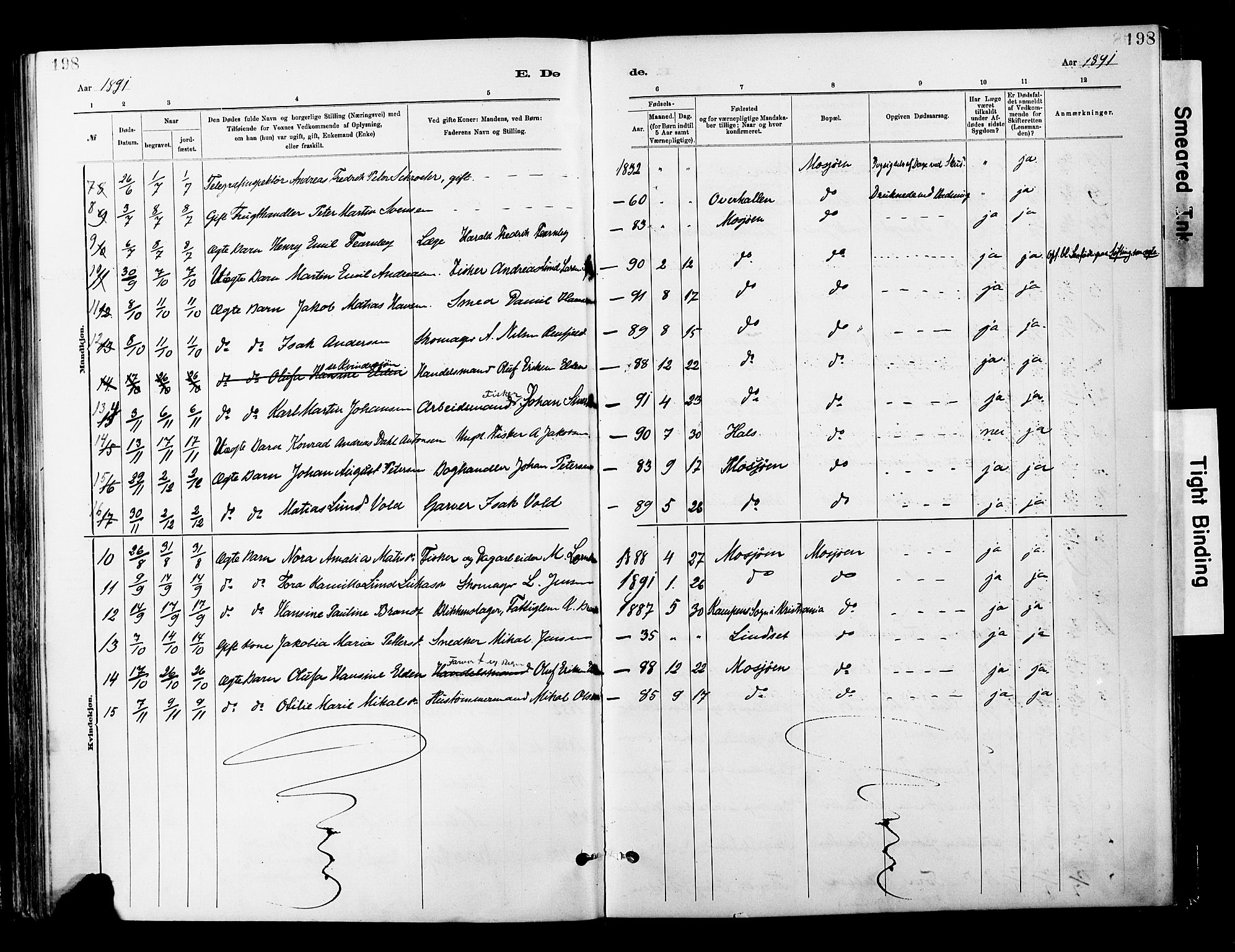 Ministerialprotokoller, klokkerbøker og fødselsregistre - Nordland, AV/SAT-A-1459/820/L0296: Parish register (official) no. 820A17, 1880-1903, p. 198