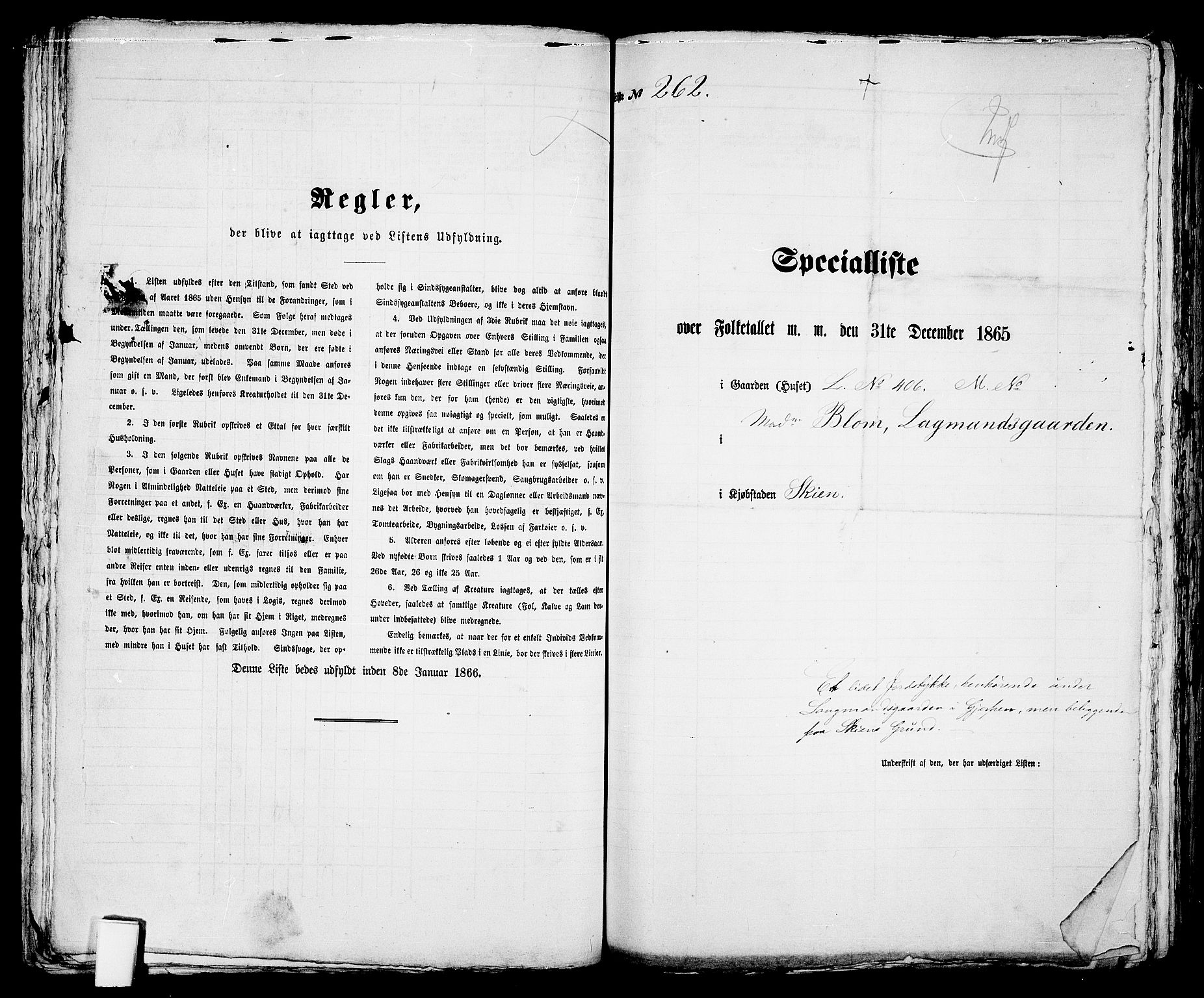 RA, 1865 census for Skien, 1865, p. 538